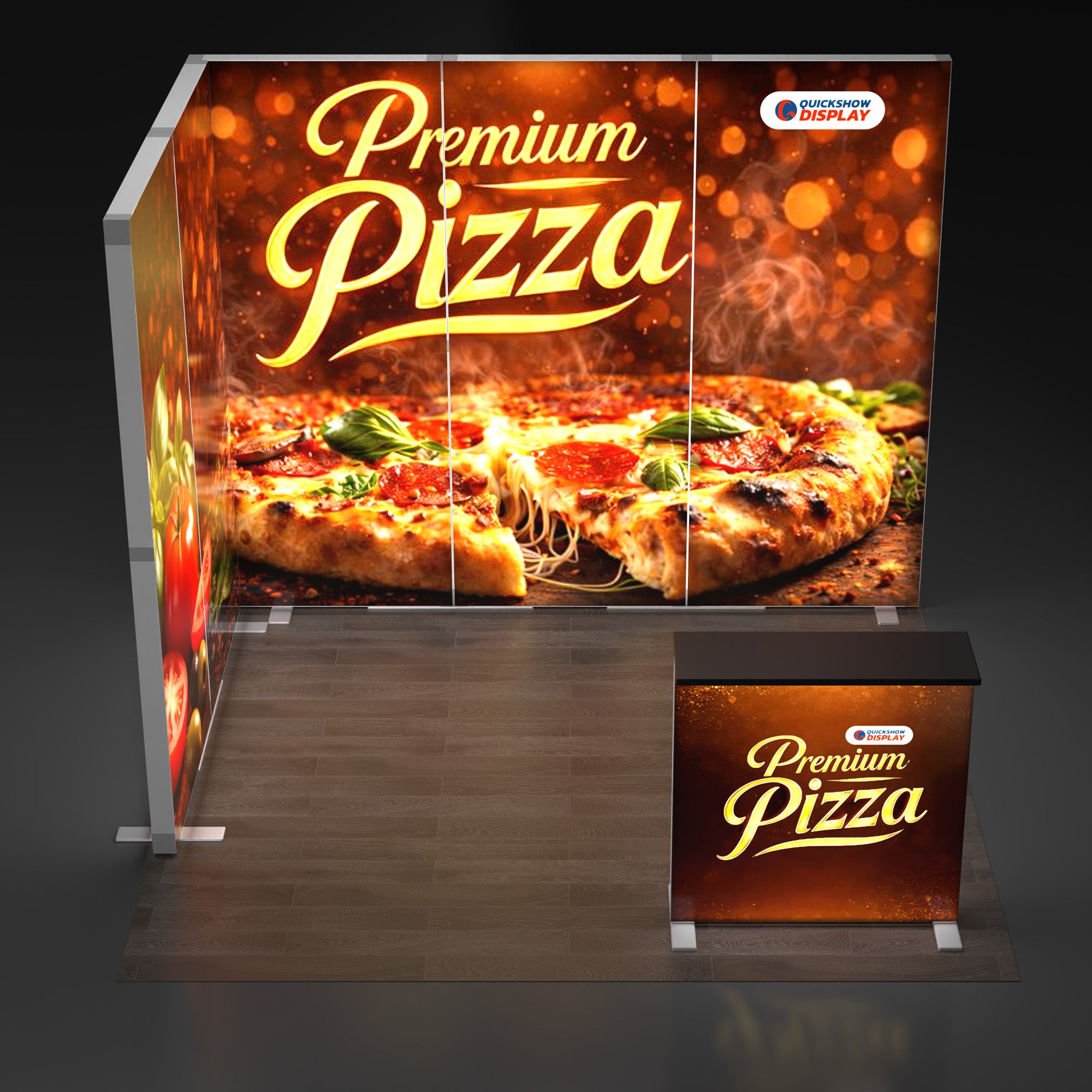 10ft EdgeLumi™ Collapsible Lightboxes Booth Kit - B - QuickShowDisplay