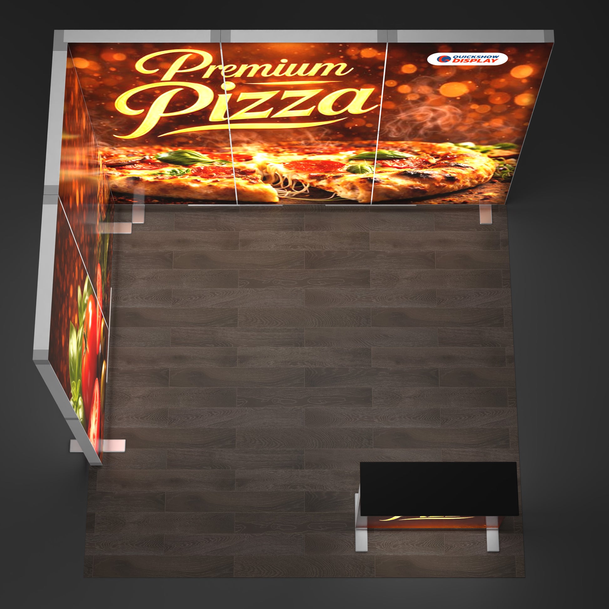 10ft EdgeLumi™ Collapsible Lightboxes Booth Kit - B - QuickShowDisplay