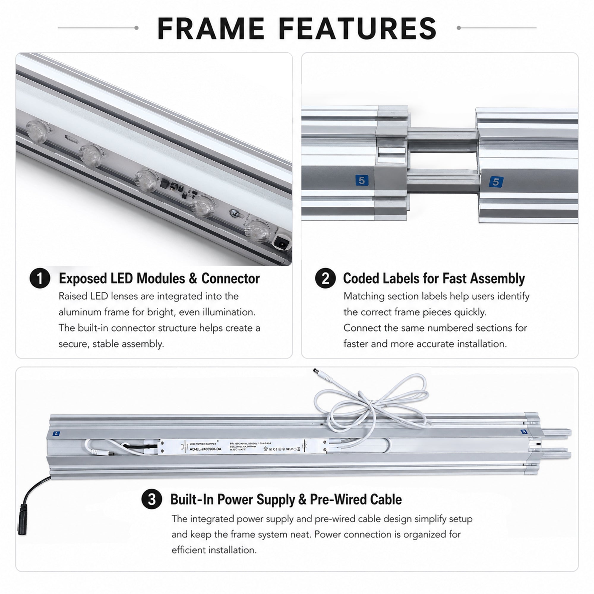 10x10 EdgeLumi™ PRO Aluminum Modular TV Bridge SEG Backlit Booth Display - QuickShowDisplay