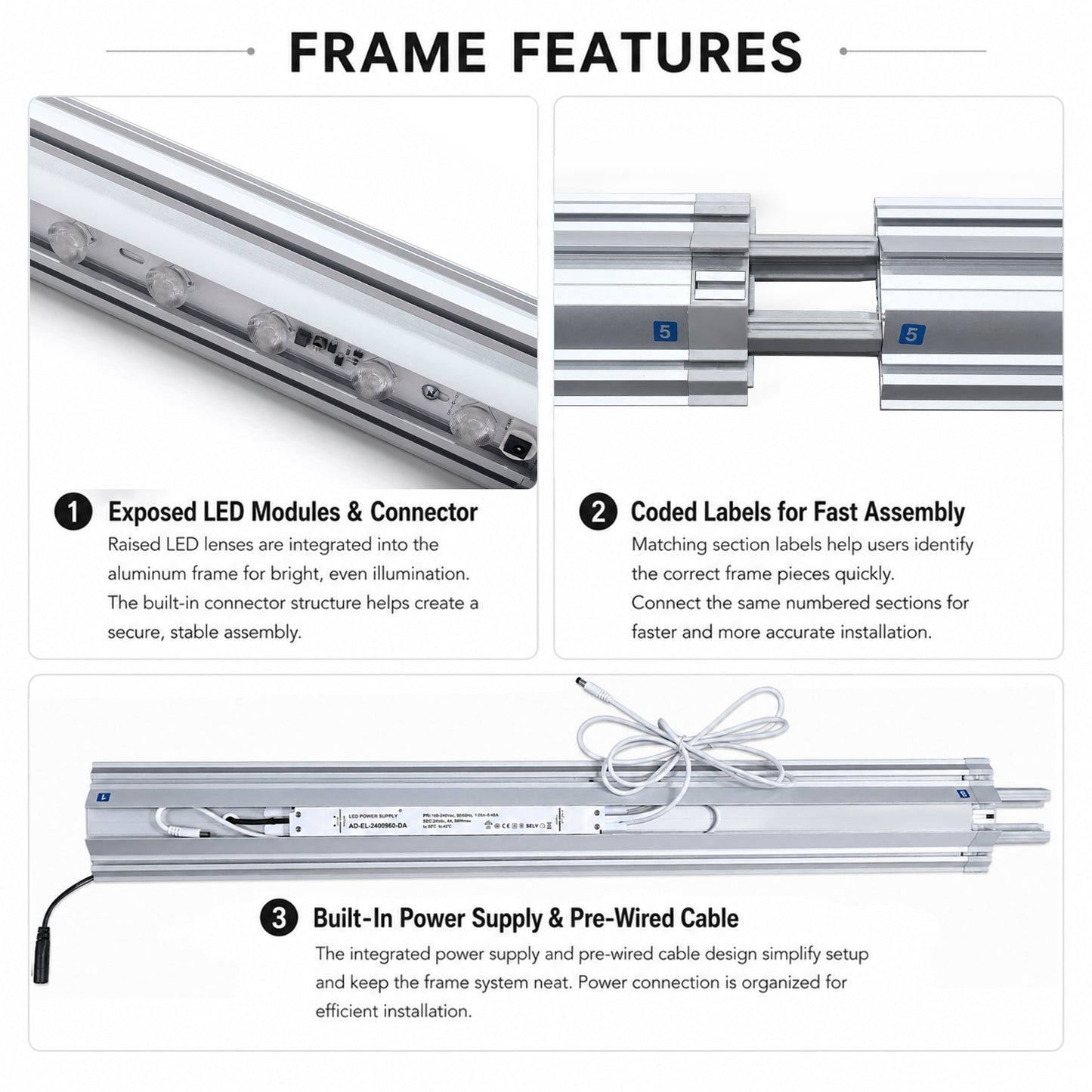 10x10 EdgeLumi™ PRO Aluminum Modular SEG Backlit Booth Display
