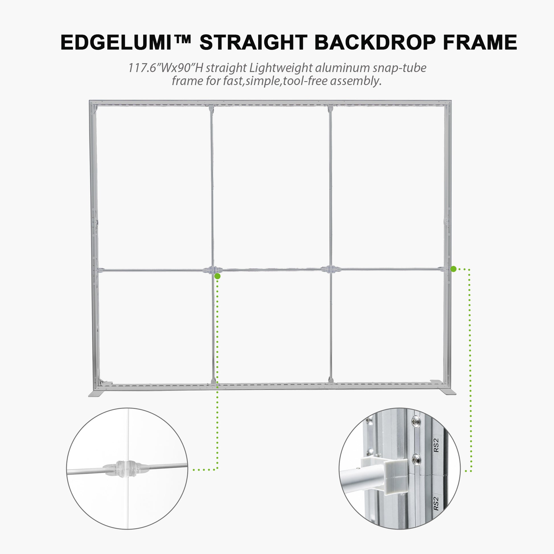 10x10 EdgeLumi™ PRO Modular Backlit SEG Trade Show Booth Display - QuickShowDisplay