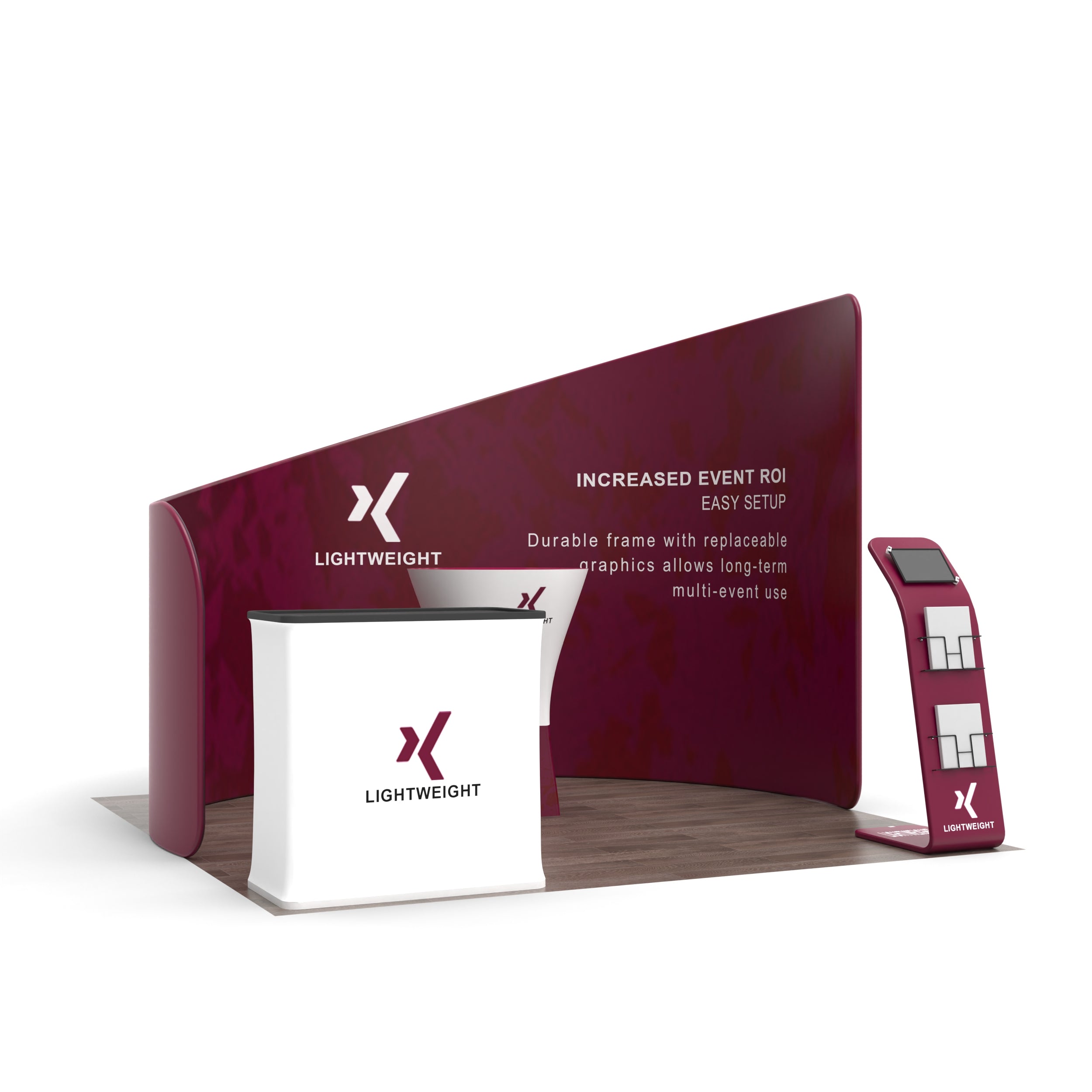 10x10 Inline Trade Show Booth 08 - QuickShowDisplay