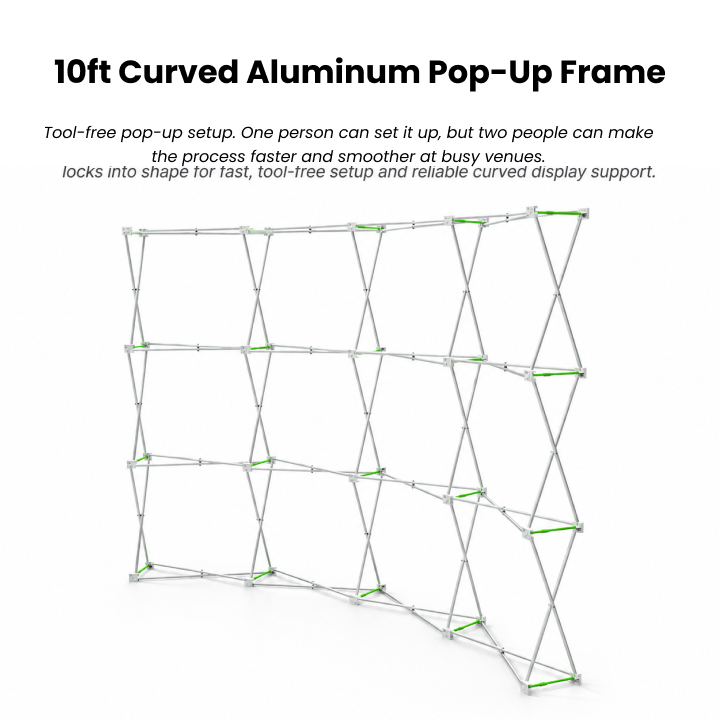 10x10 TensePop™ Modular Booth Display C - QuickShowDisplay