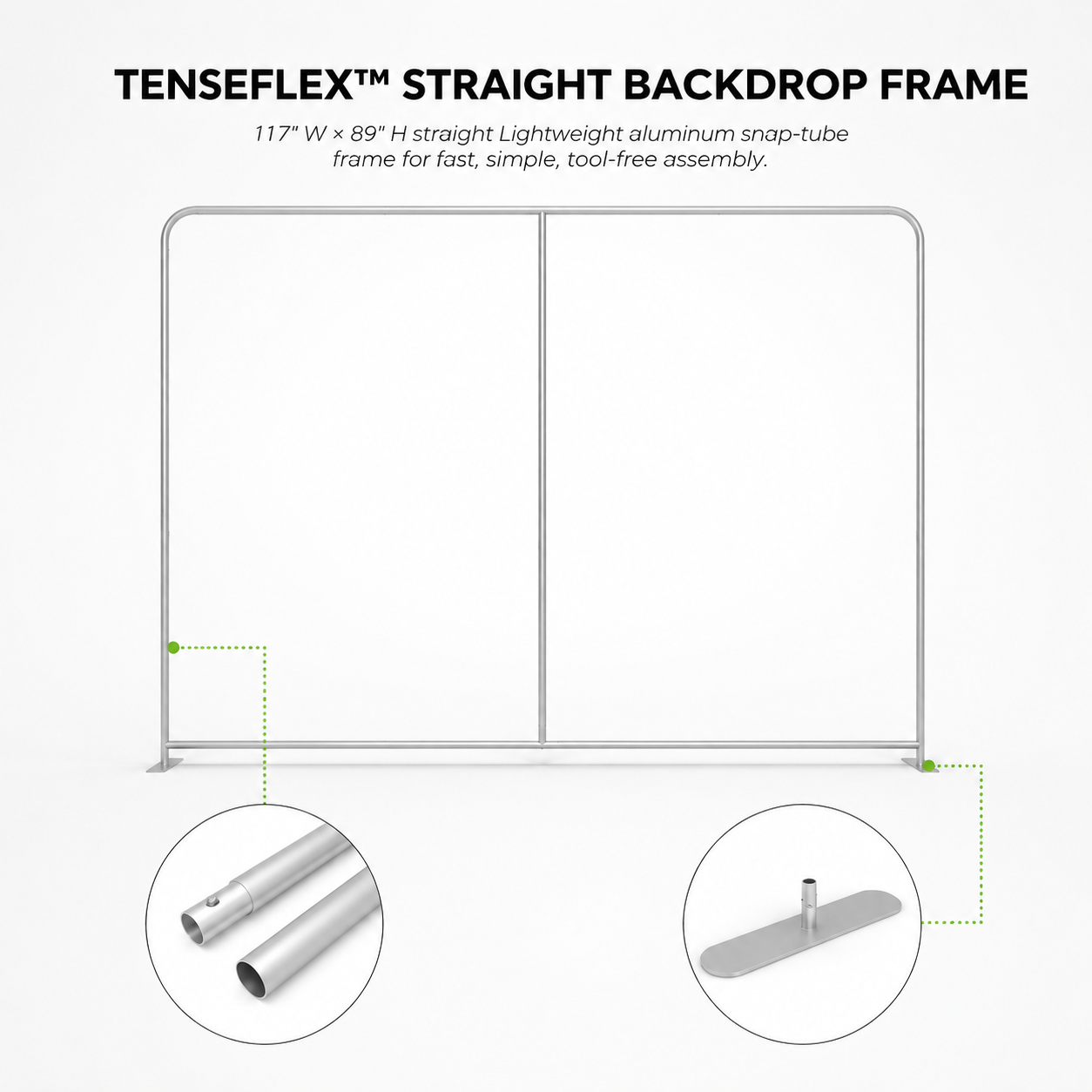 10x10 TenseFlex™ Modular Media Booth Display D - QuickShowDisplay