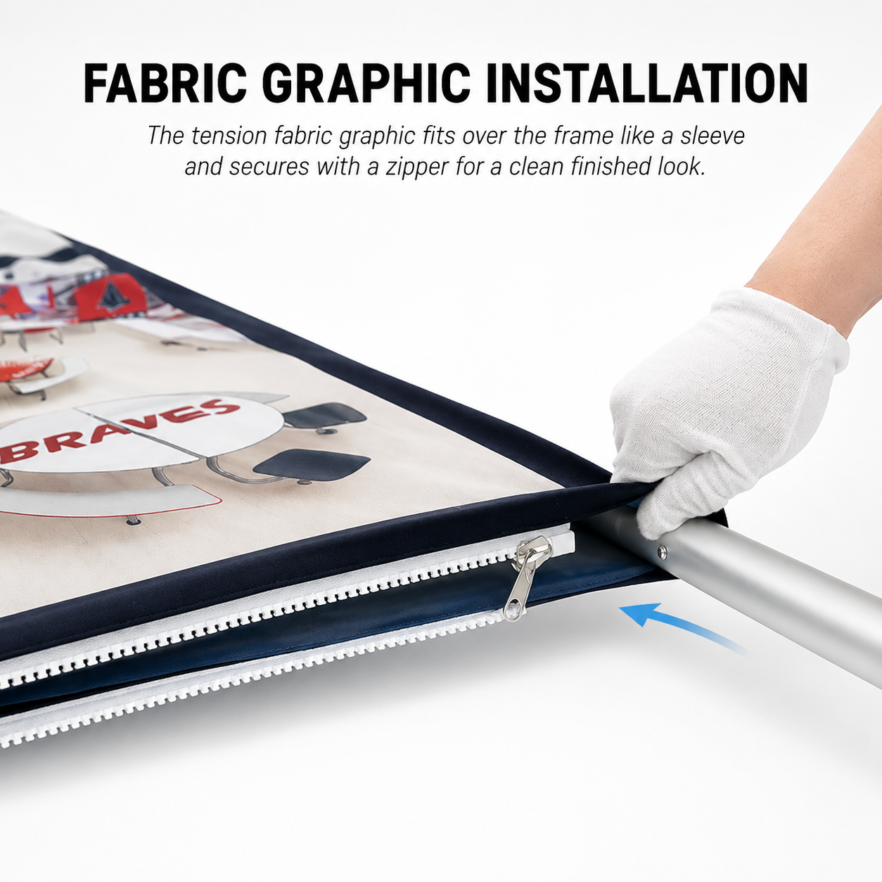 10x10 TenseFlex™ Modular Media Booth Display D - QuickShowDisplay