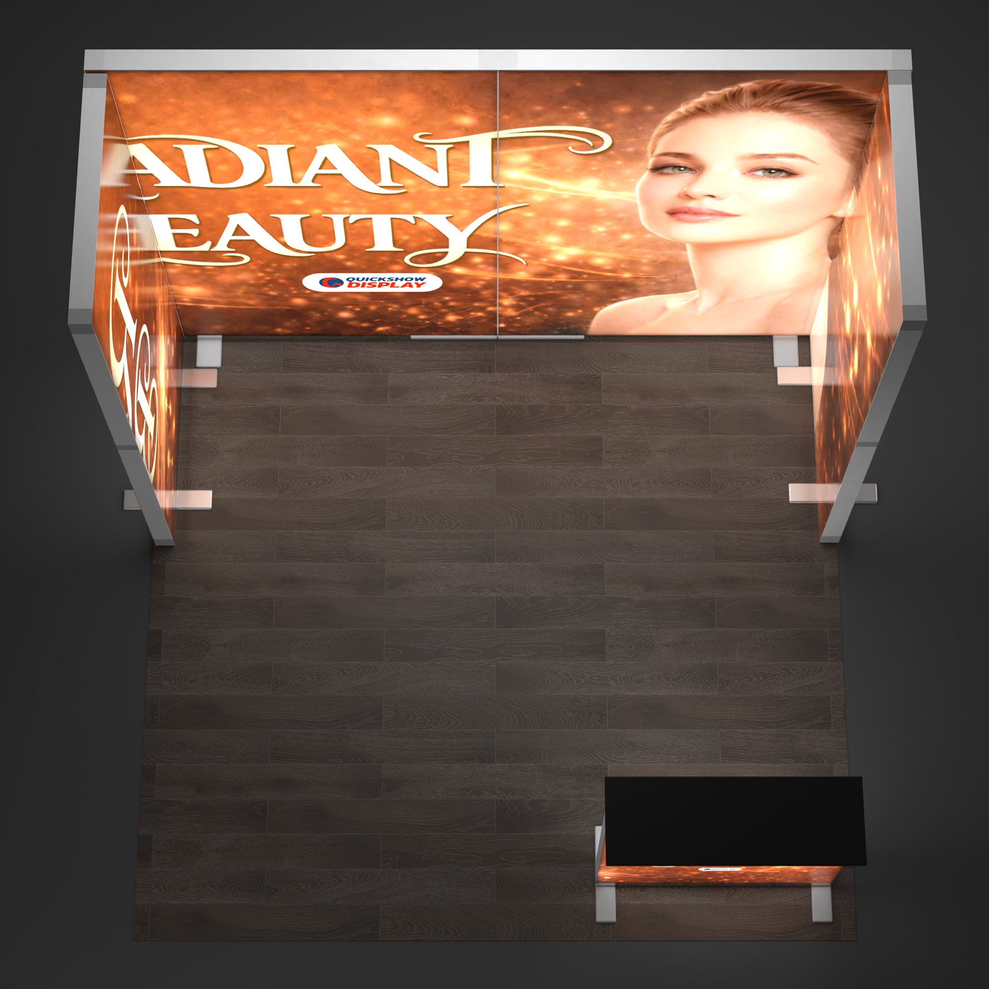 10ft EdgeLumi™ Collapsible Lightboxes Booth Kit - C - QuickShowDisplay