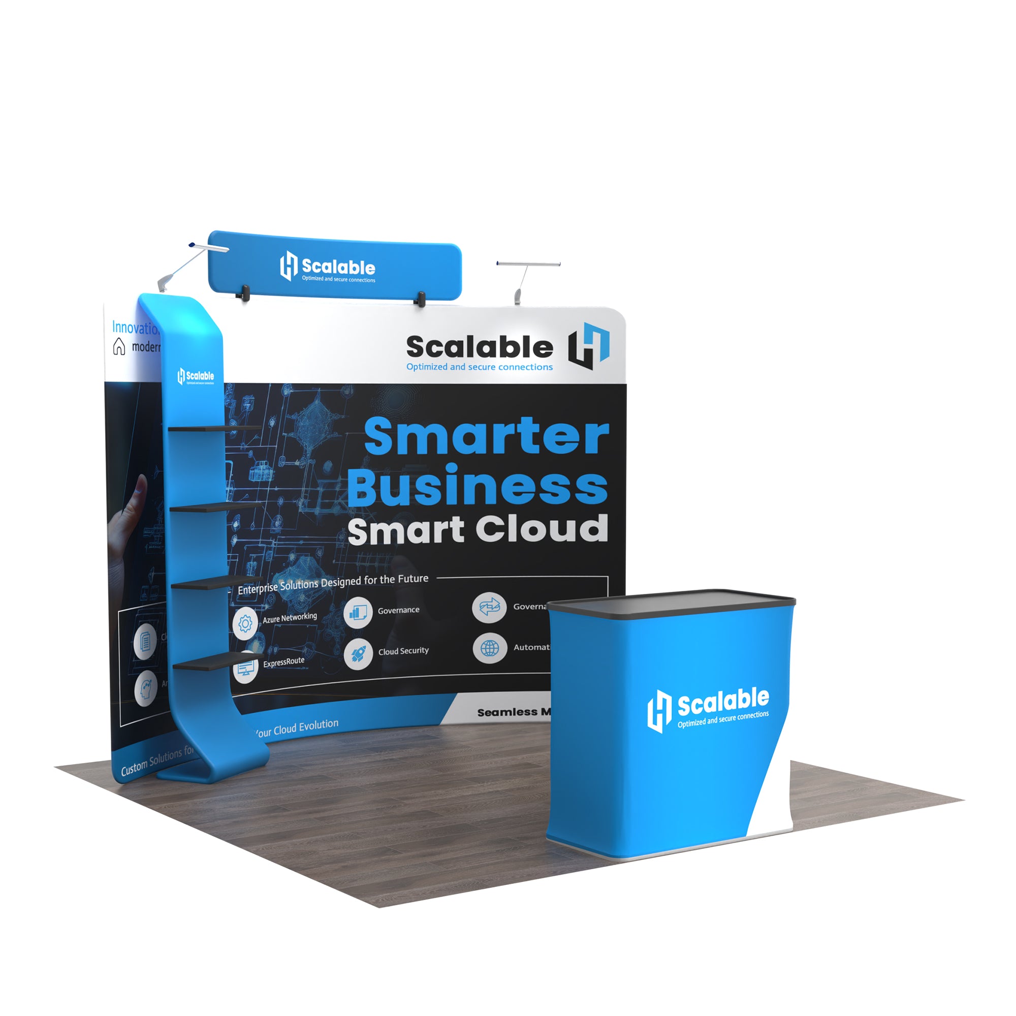 10x10 TenseFlex Curved Trade Show Displays - Max