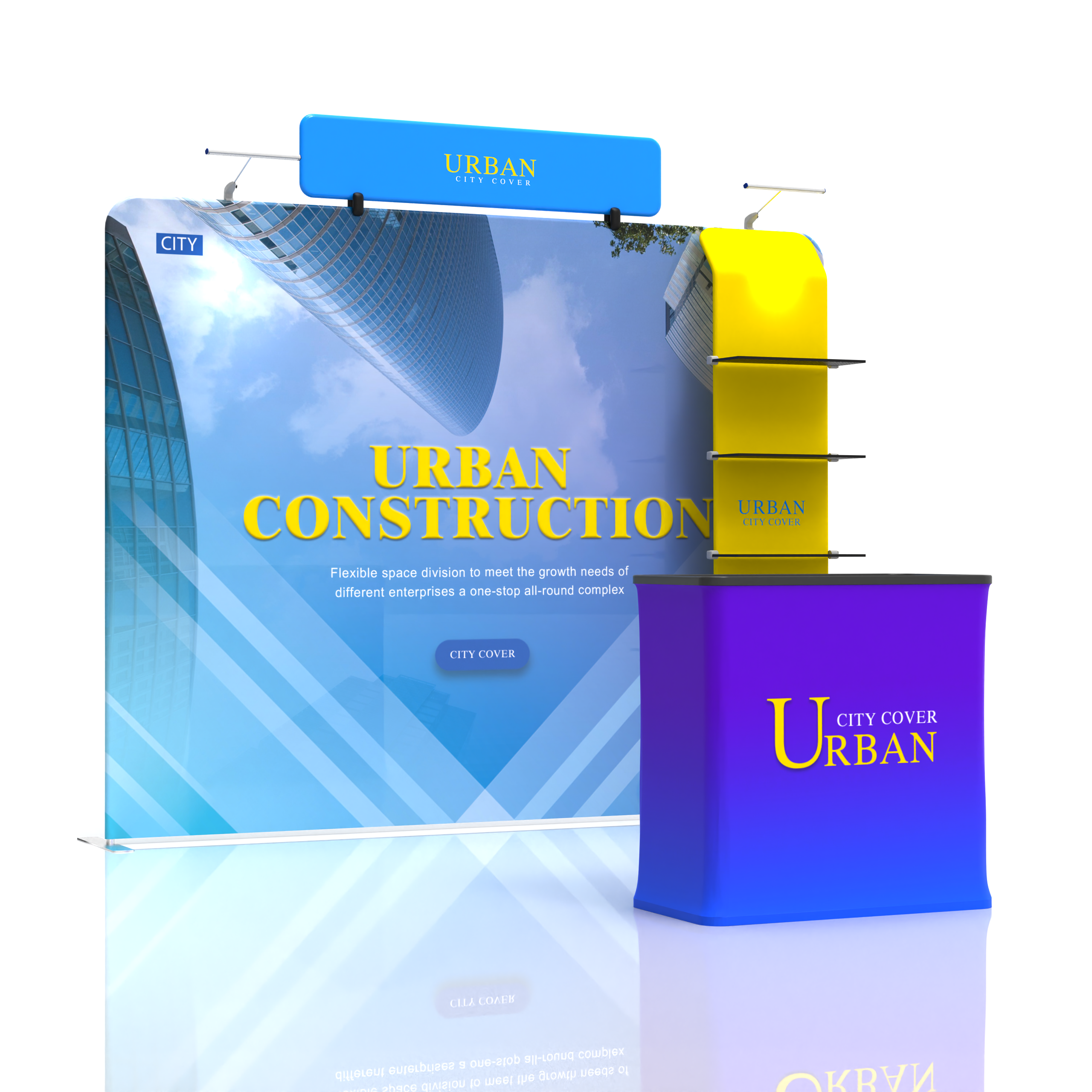 10x10 TenseFlex Flat Trade Show Displays - Max