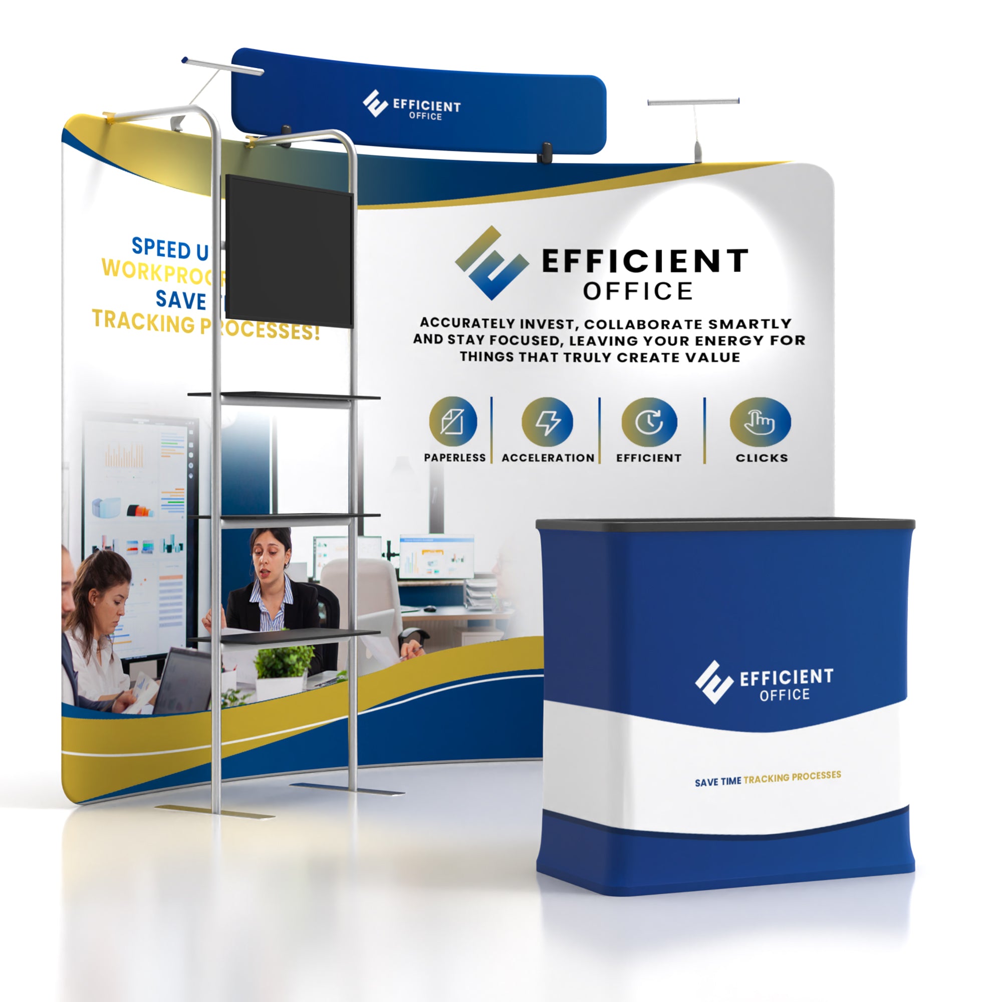 10x10 TenseFlex Media Curved Trade Show Displays - Max