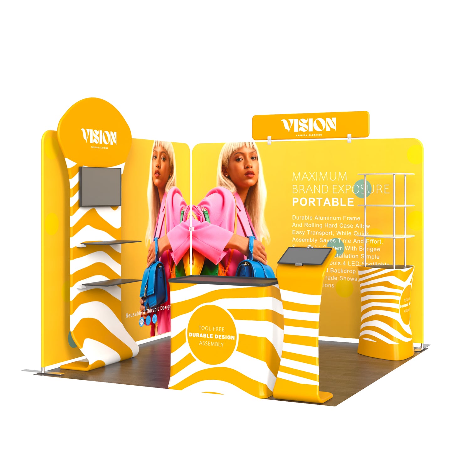 10x10 Corner Trade Show Booth 05