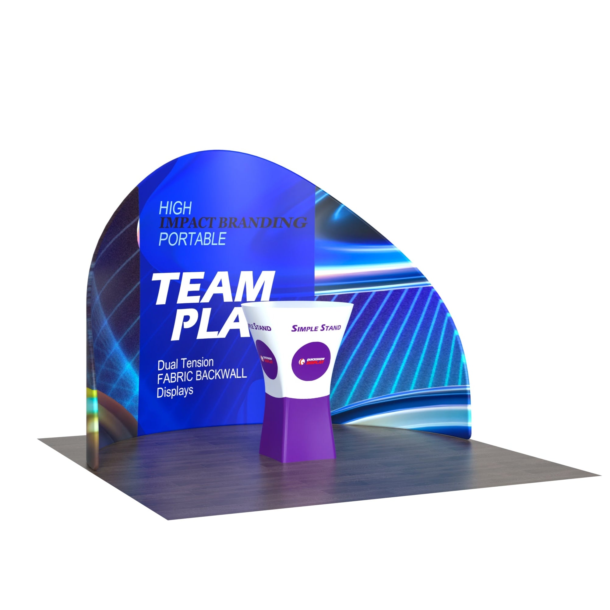 10x10 Inline Trade Show Booth 04 - QuickShowDisplay