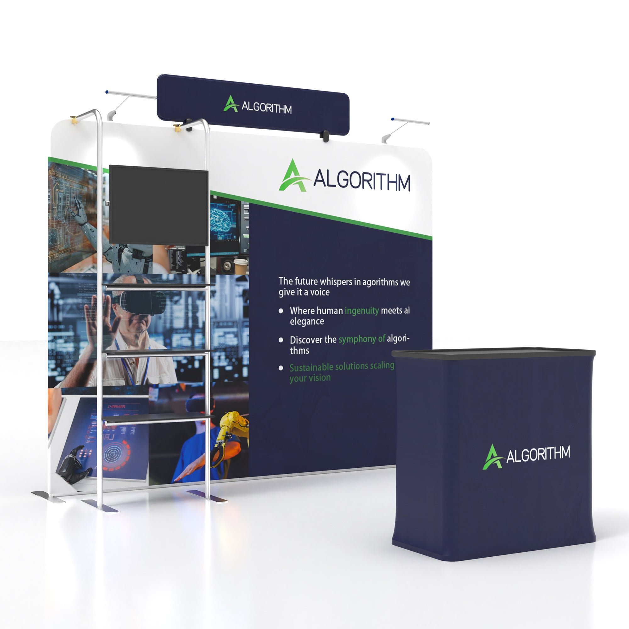 10x10 TenseFlex Media Flat Trade Show Displays - Max