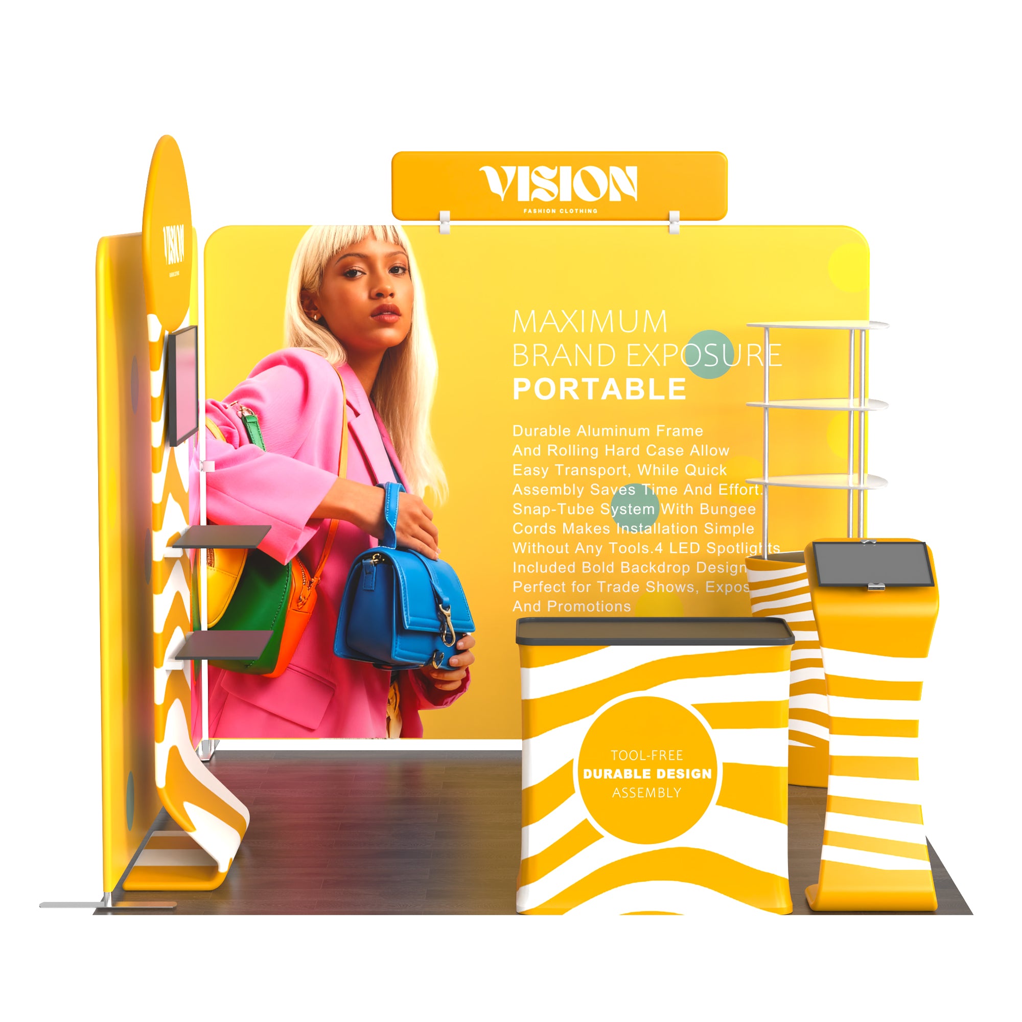 10x10 Corner Trade Show Booth 05