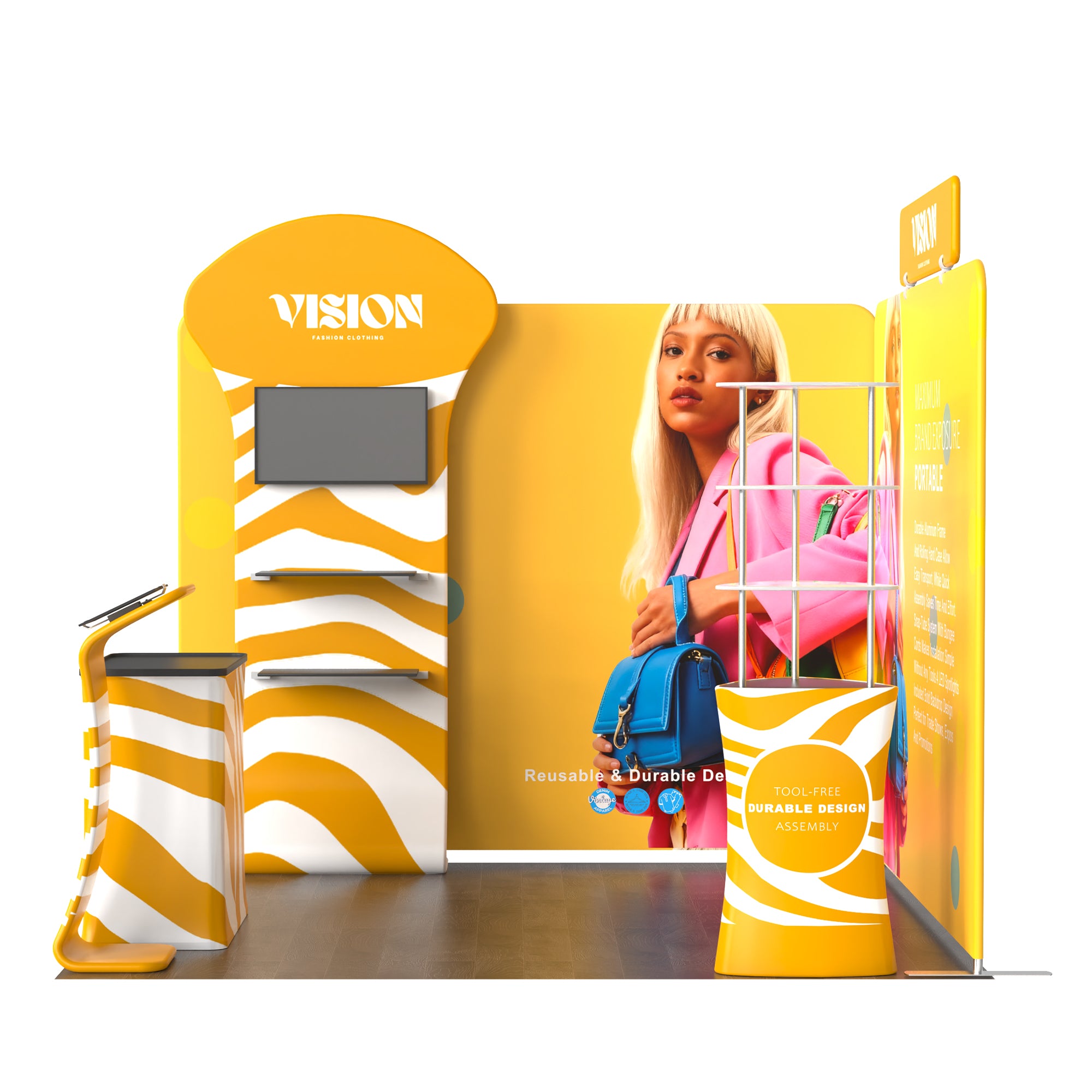 10x10 Corner Trade Show Booth 05