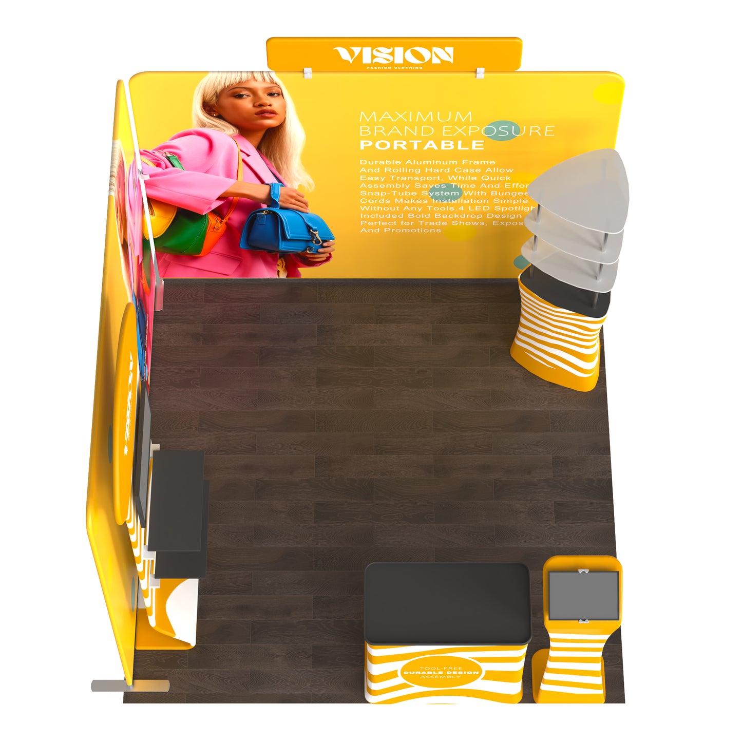 10x10 Corner Trade Show Booth 05