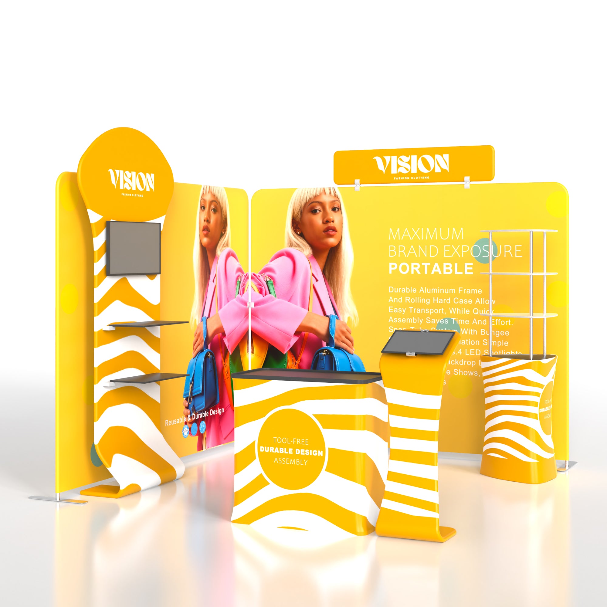 10x10 Corner Trade Show Booth 05