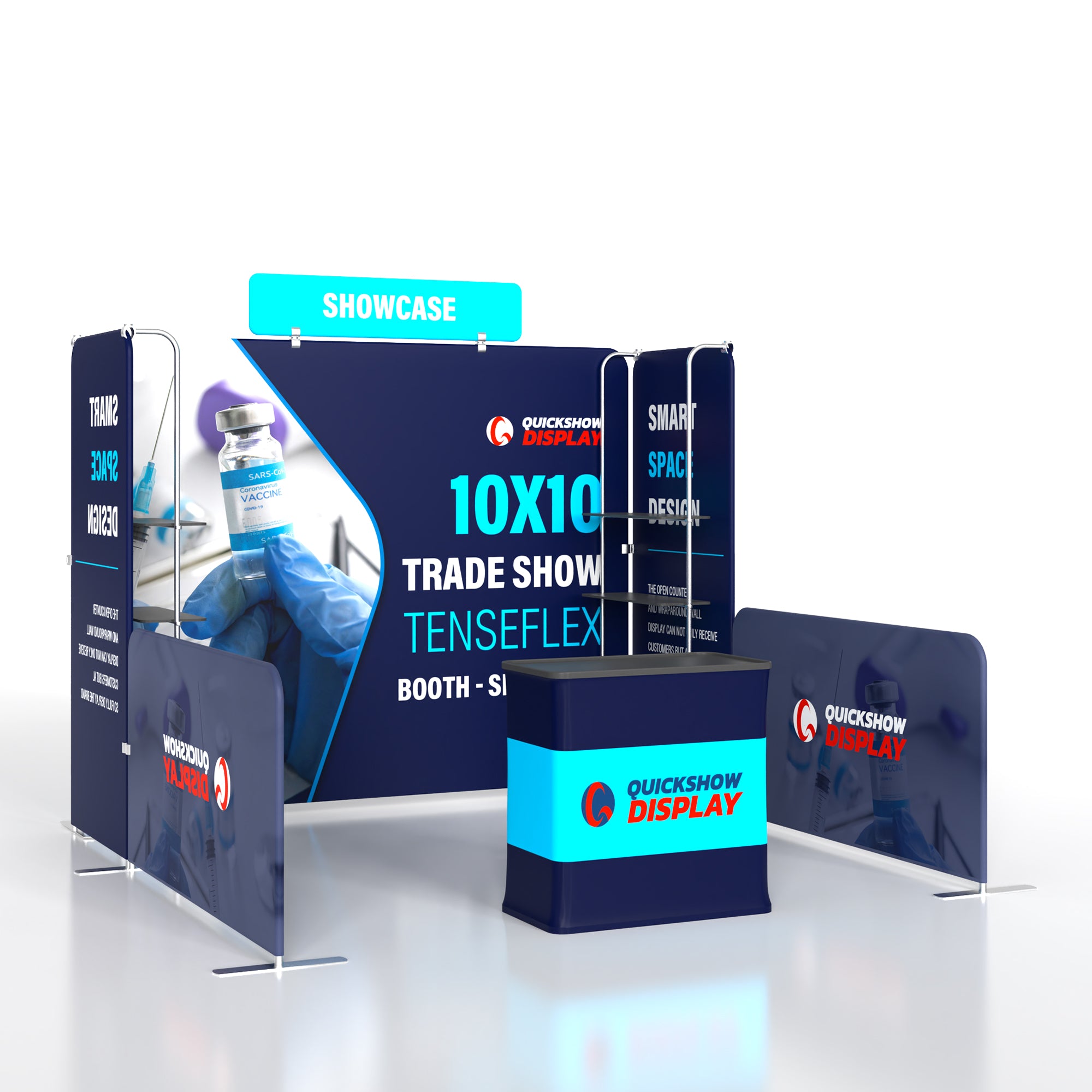 10x10 TenseFlex Trade Show Booth - Showcase