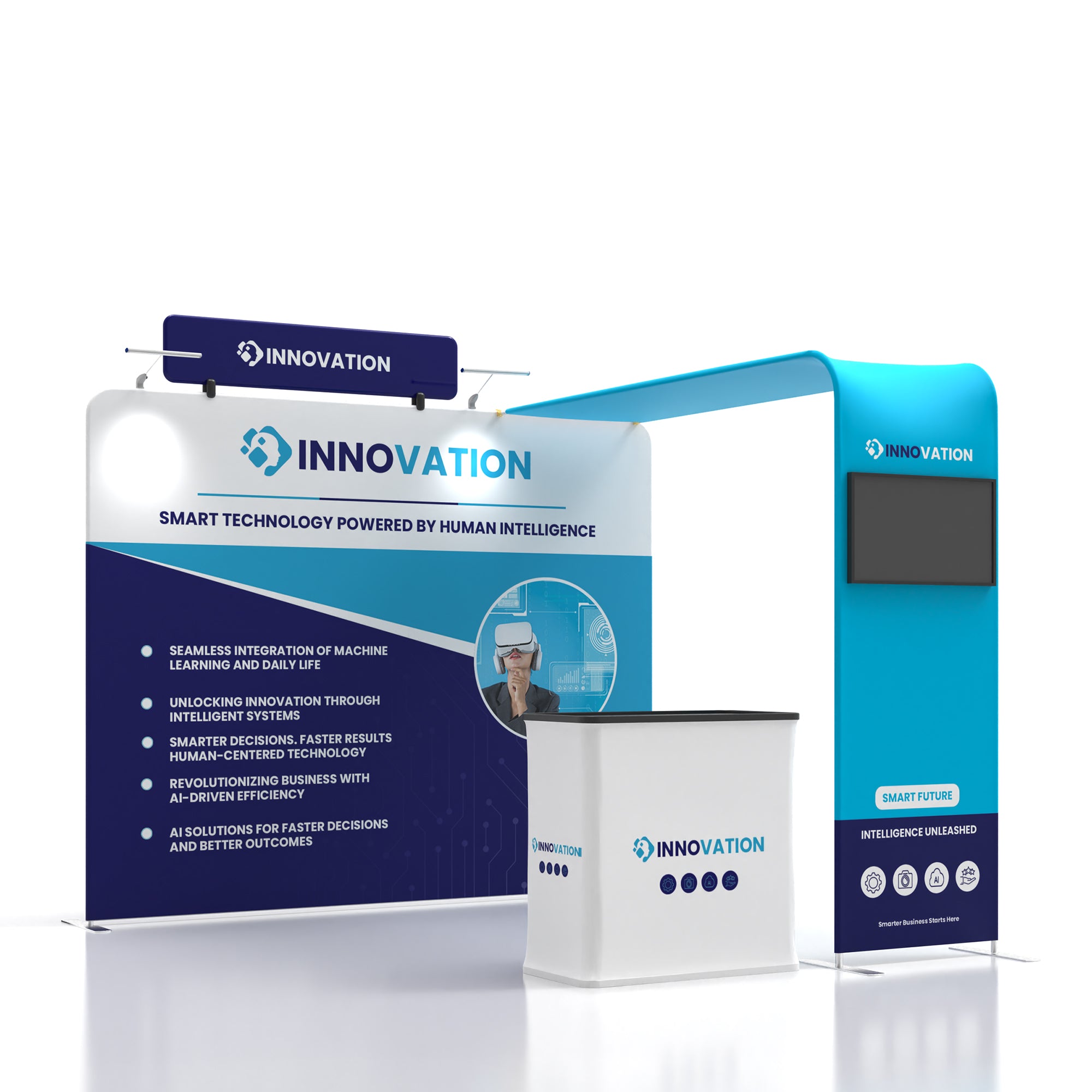 10x10 TenseFlex Media Trade Show Displays - Bridge