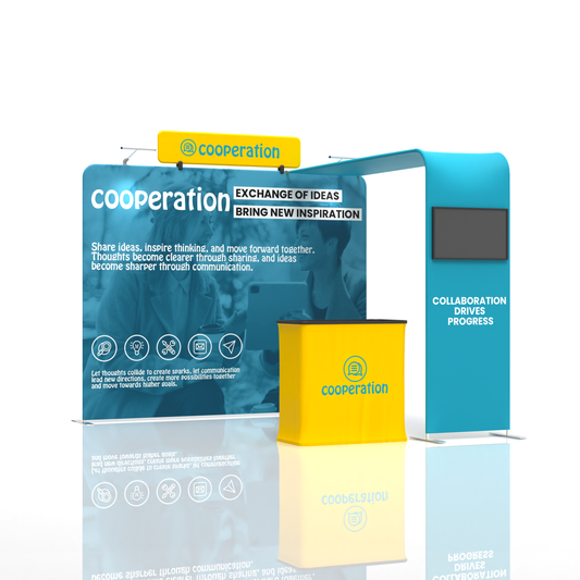 10x10 TenseFlex Media Trade Show Displays - Bridge