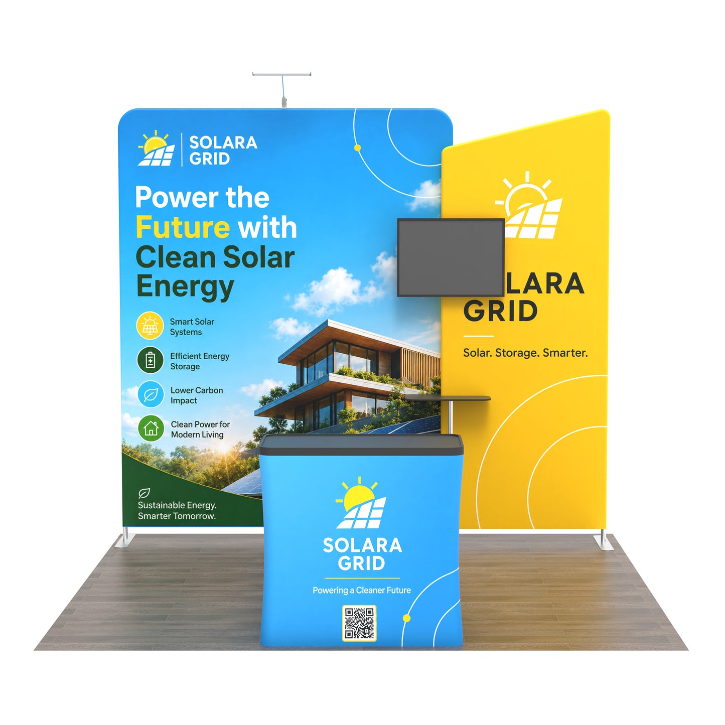 10x10 Media-Ready™ Modular Trade Show Booth Display D - QuickShowDisplay