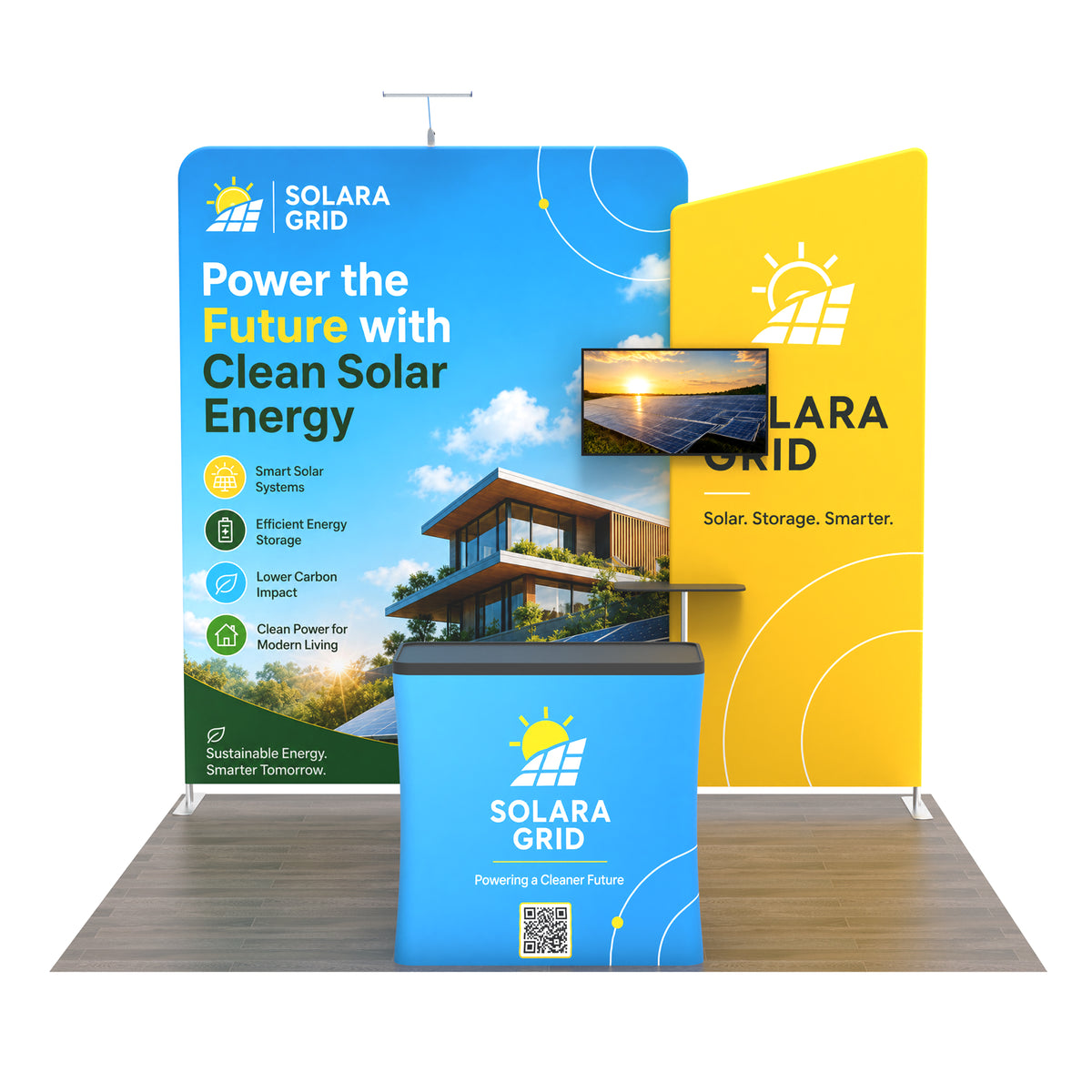 10x10 Media-Ready™ Modular Trade Show Booth Display D