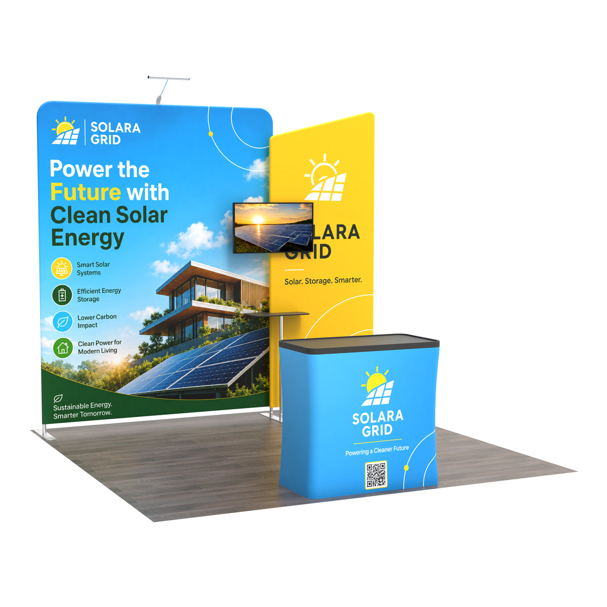 10x10 Media-Ready™ Modular Trade Show Booth Display D
