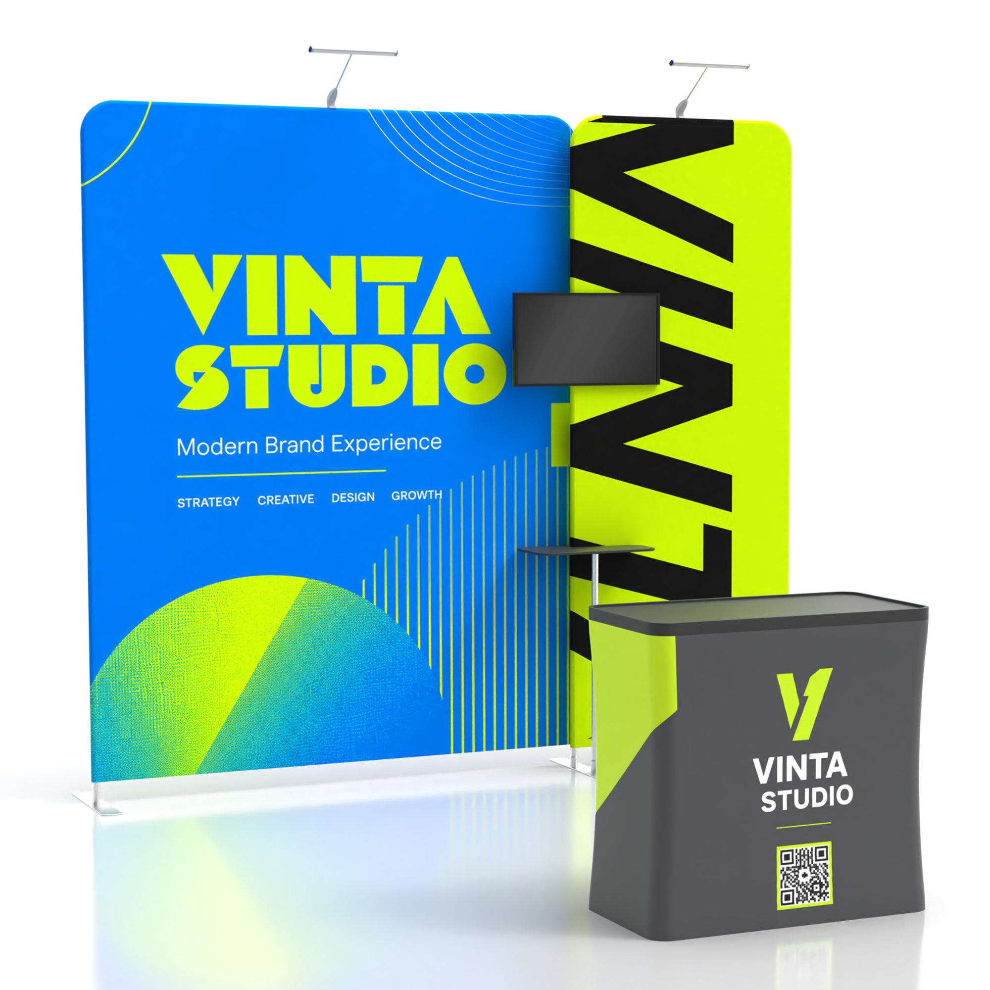 10x10 Media-Ready™ Modular Trade Show Booth Display E