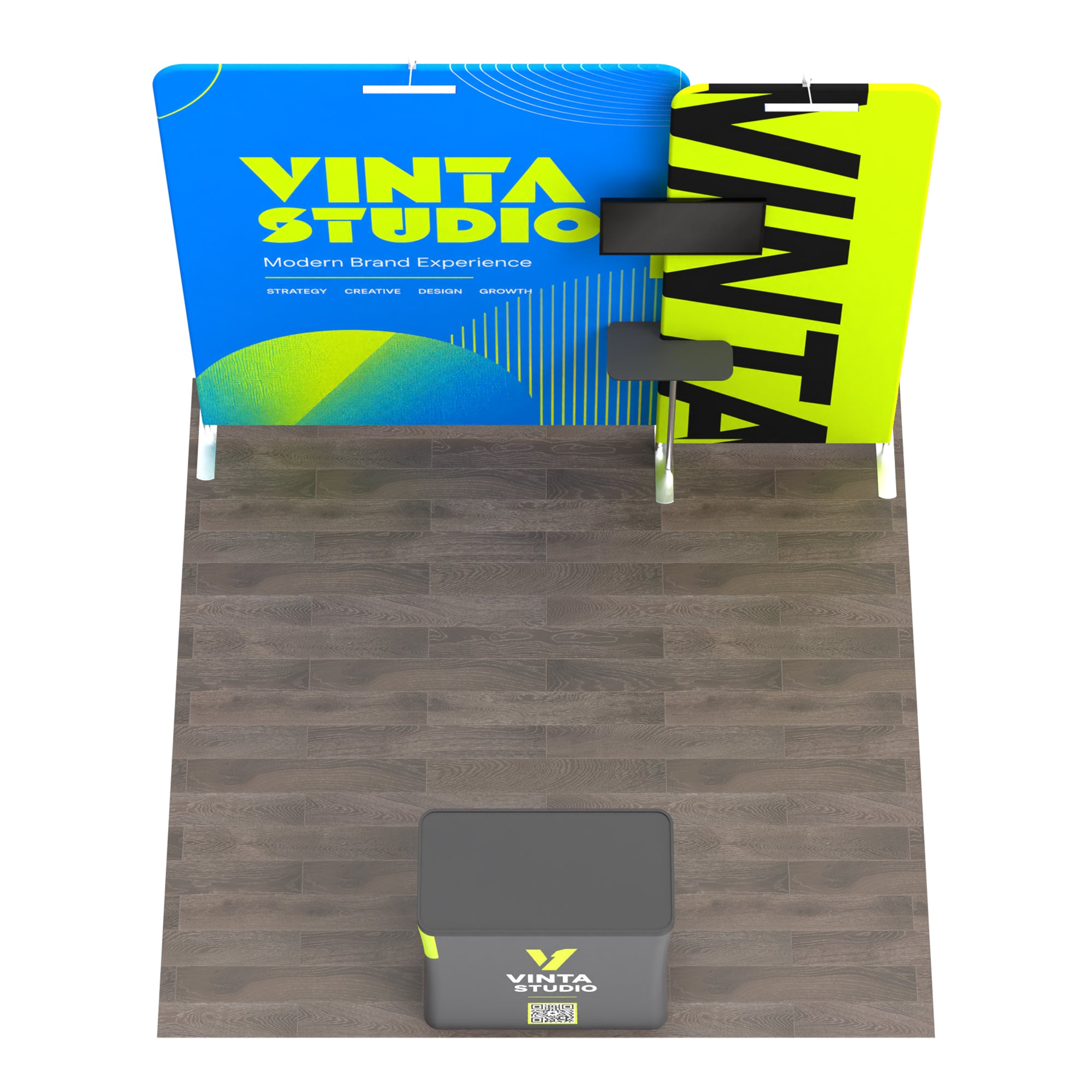 10x10 Media-Ready™ Modular Trade Show Booth Display E