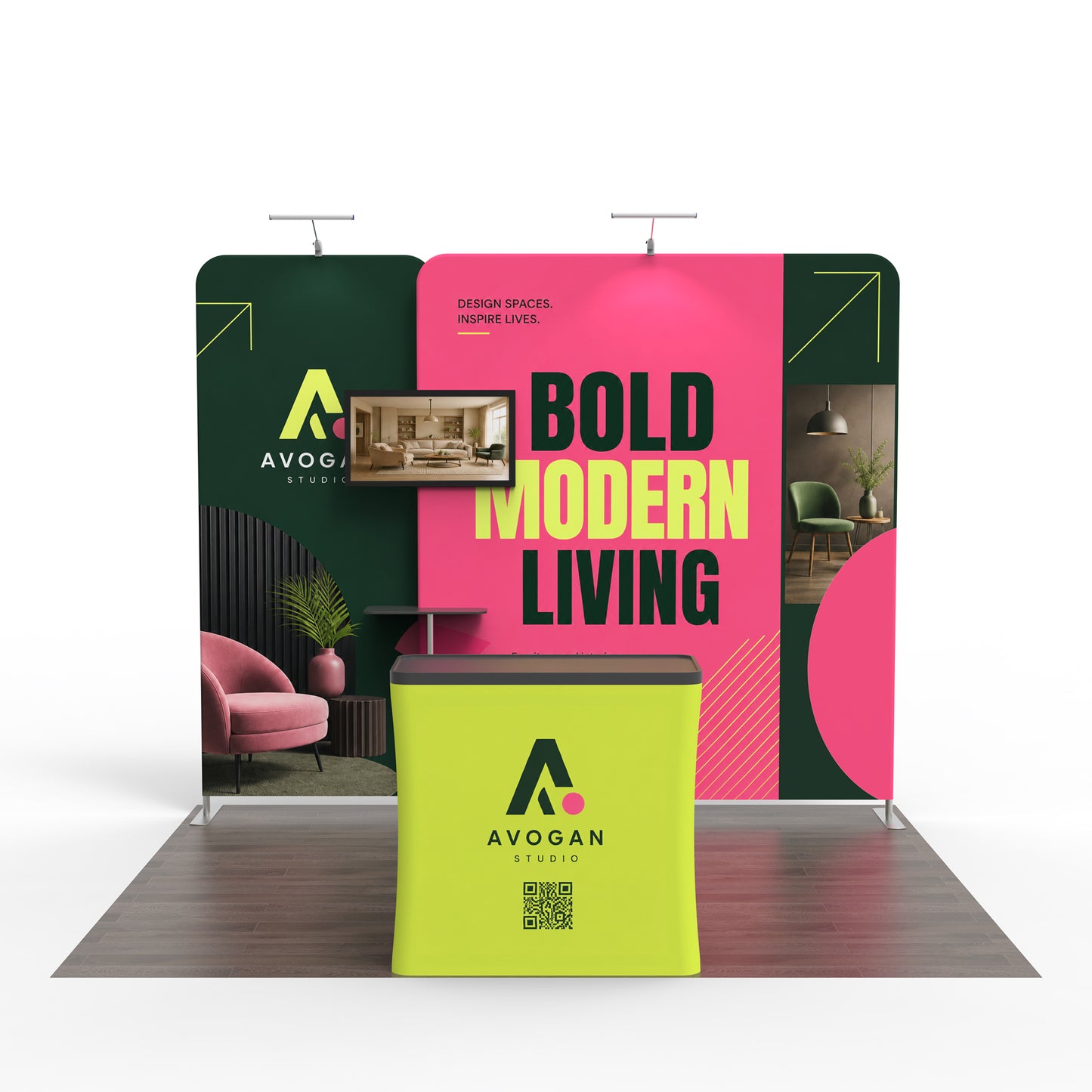 10x10 Media-Ready™ Modular Trade Show Booth Display G