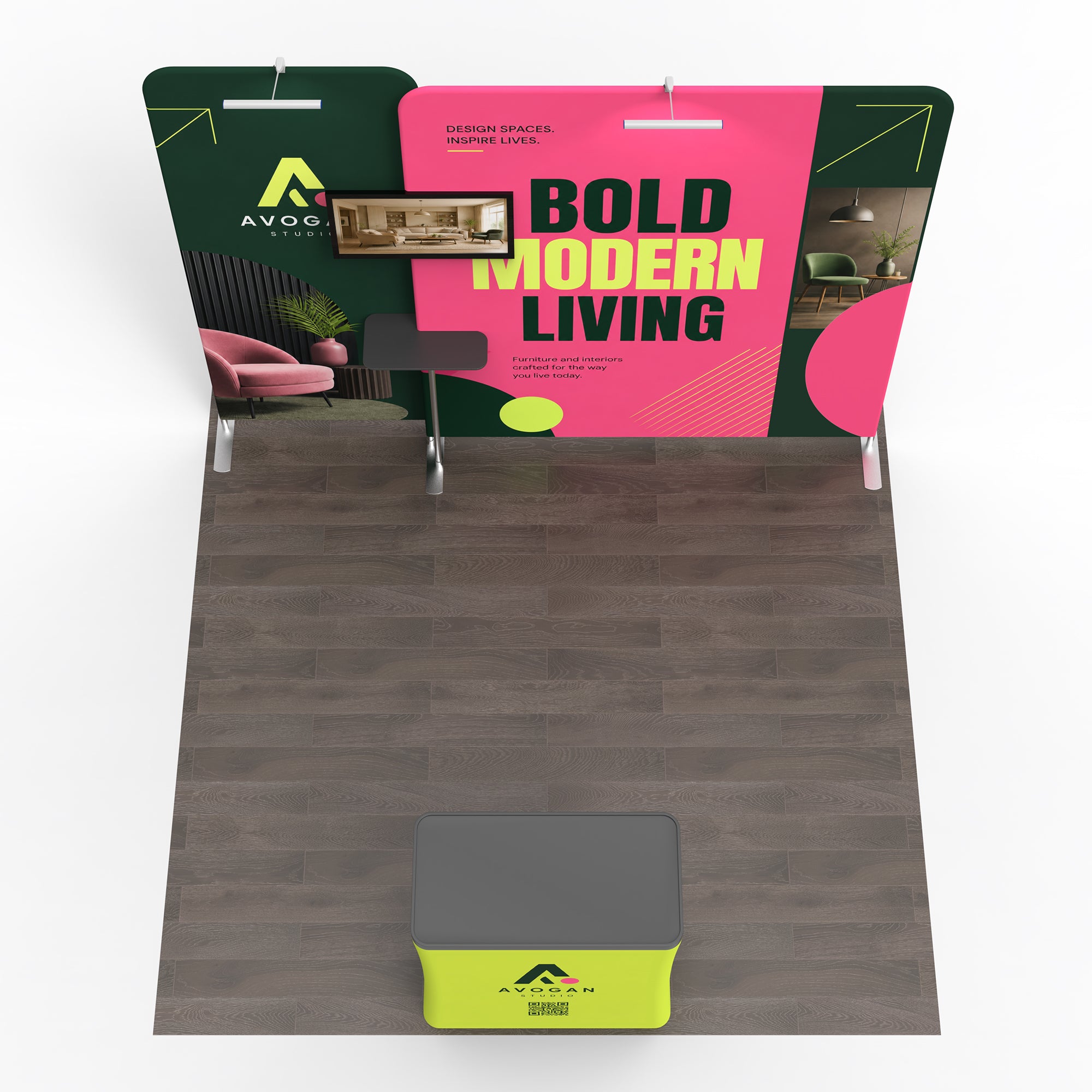 10x10 Media-Ready™ Modular Trade Show Booth Display G