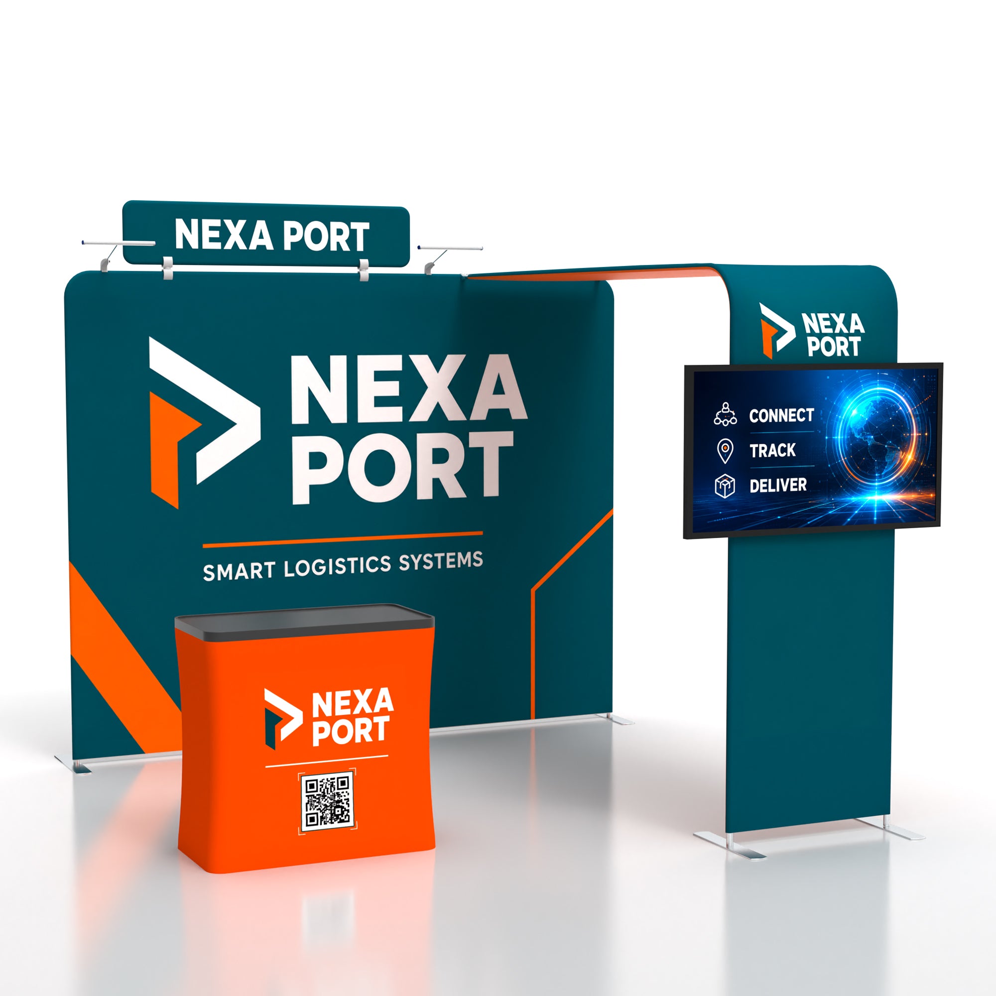 10x10 TenseFlex™ Media Bridge Booth Display