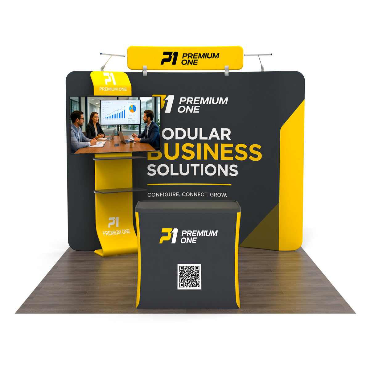10x10 TenseFlex™ PRO Curved Booth Display - QuickShowDisplay
