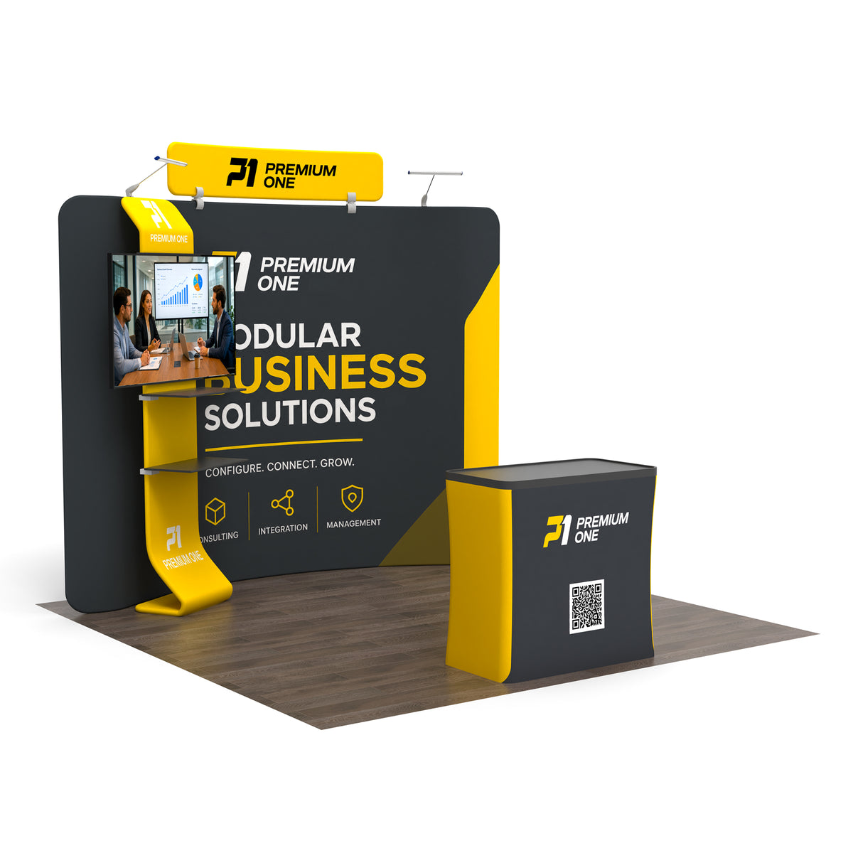 10x10 TenseFlex™ PRO Curved Booth Display - QuickShowDisplay