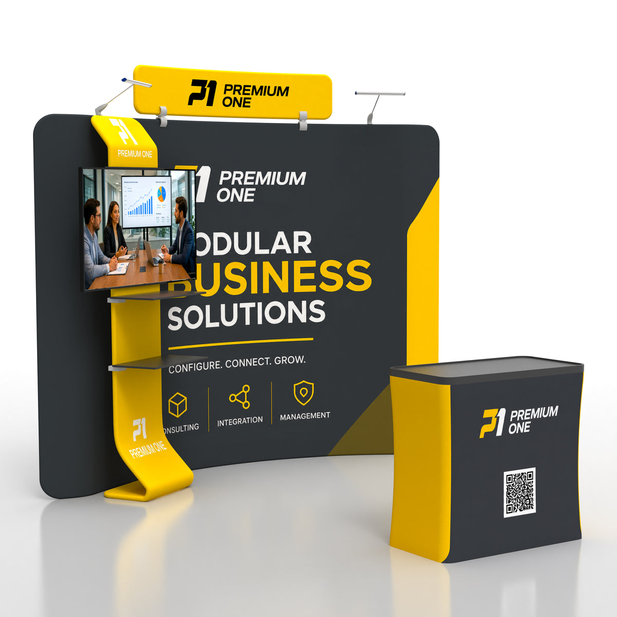 10x10 TenseFlex™ PRO Curved Booth Display - QuickShowDisplay