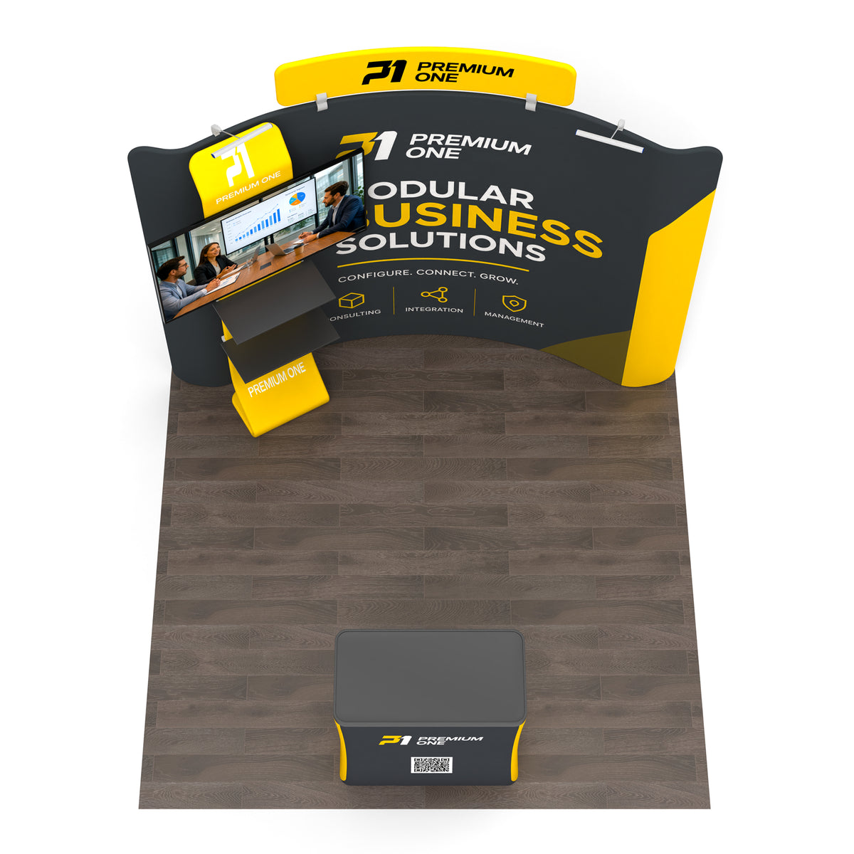 10x10 TenseFlex™ PRO Curved Booth Display - QuickShowDisplay