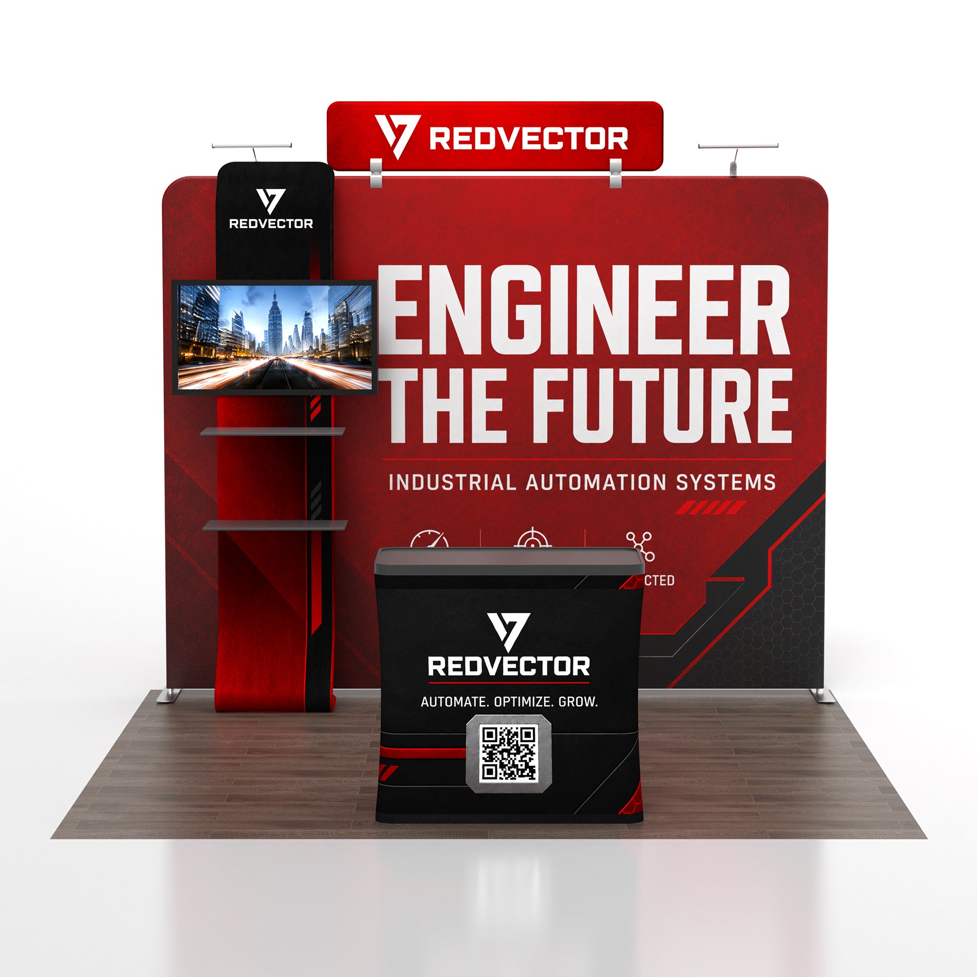 10x10TenseFlex™ PRO Straight Booth Display - QuickShowDisplay