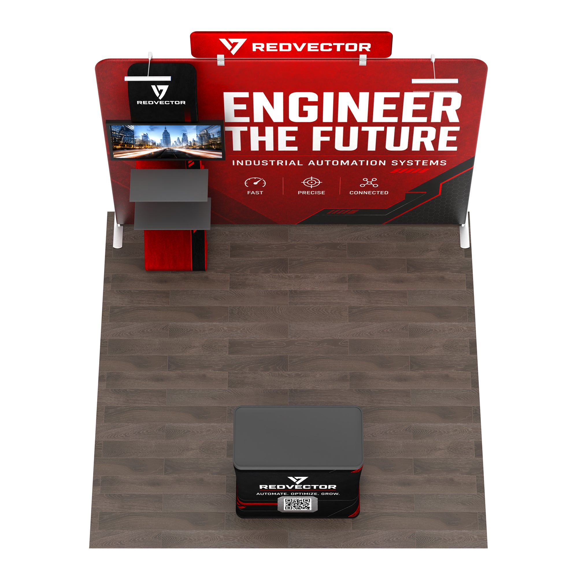 10x10TenseFlex™ PRO Straight Booth Display - QuickShowDisplay