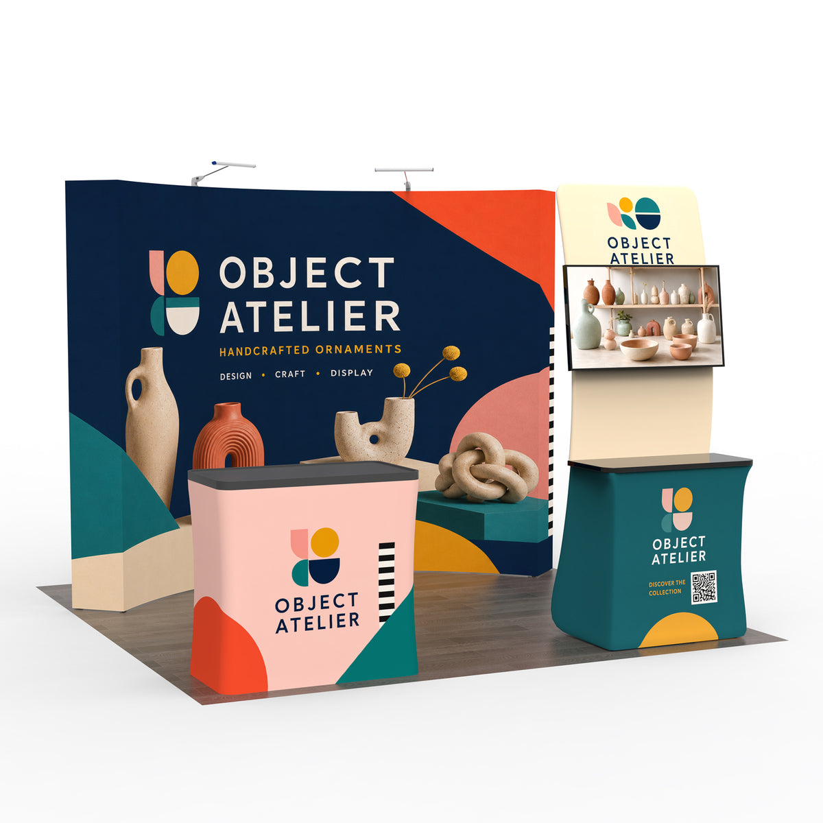 10x10 TensePop™ Modular Booth Display A - QuickShowDisplay