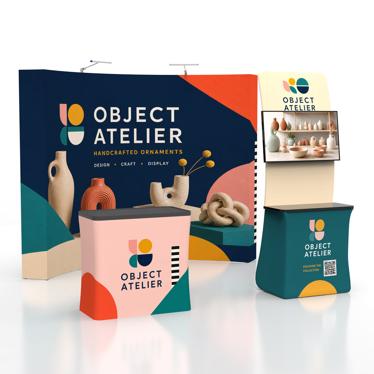 10x10 TensePop™ Modular Booth Display A - QuickShowDisplay
