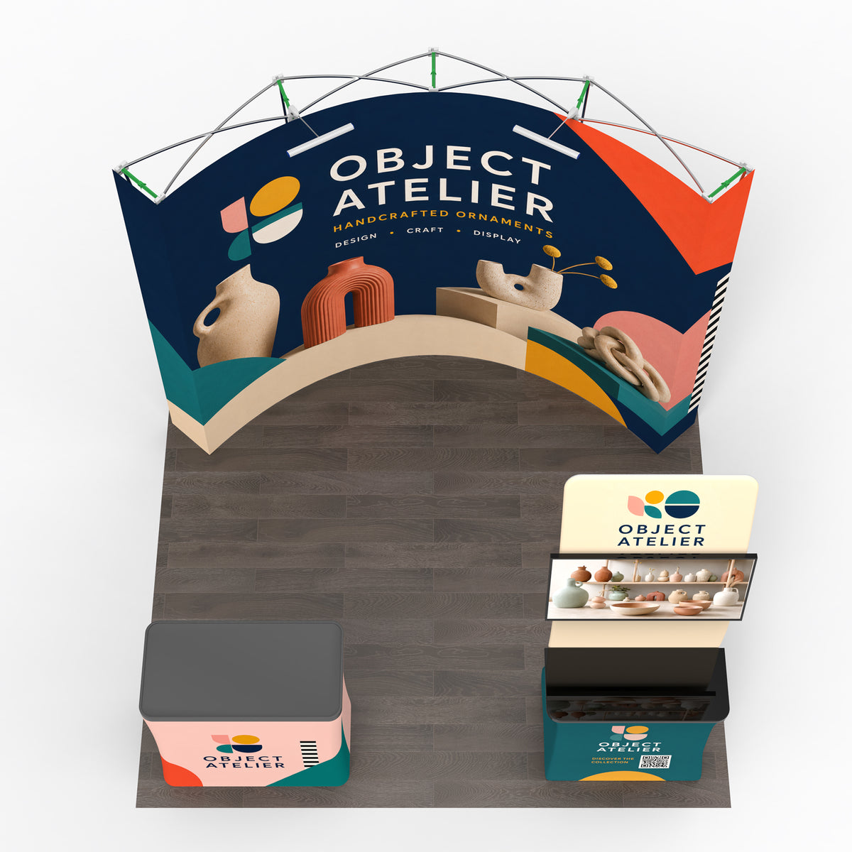 10x10 TensePop™ Modular Booth Display A - QuickShowDisplay