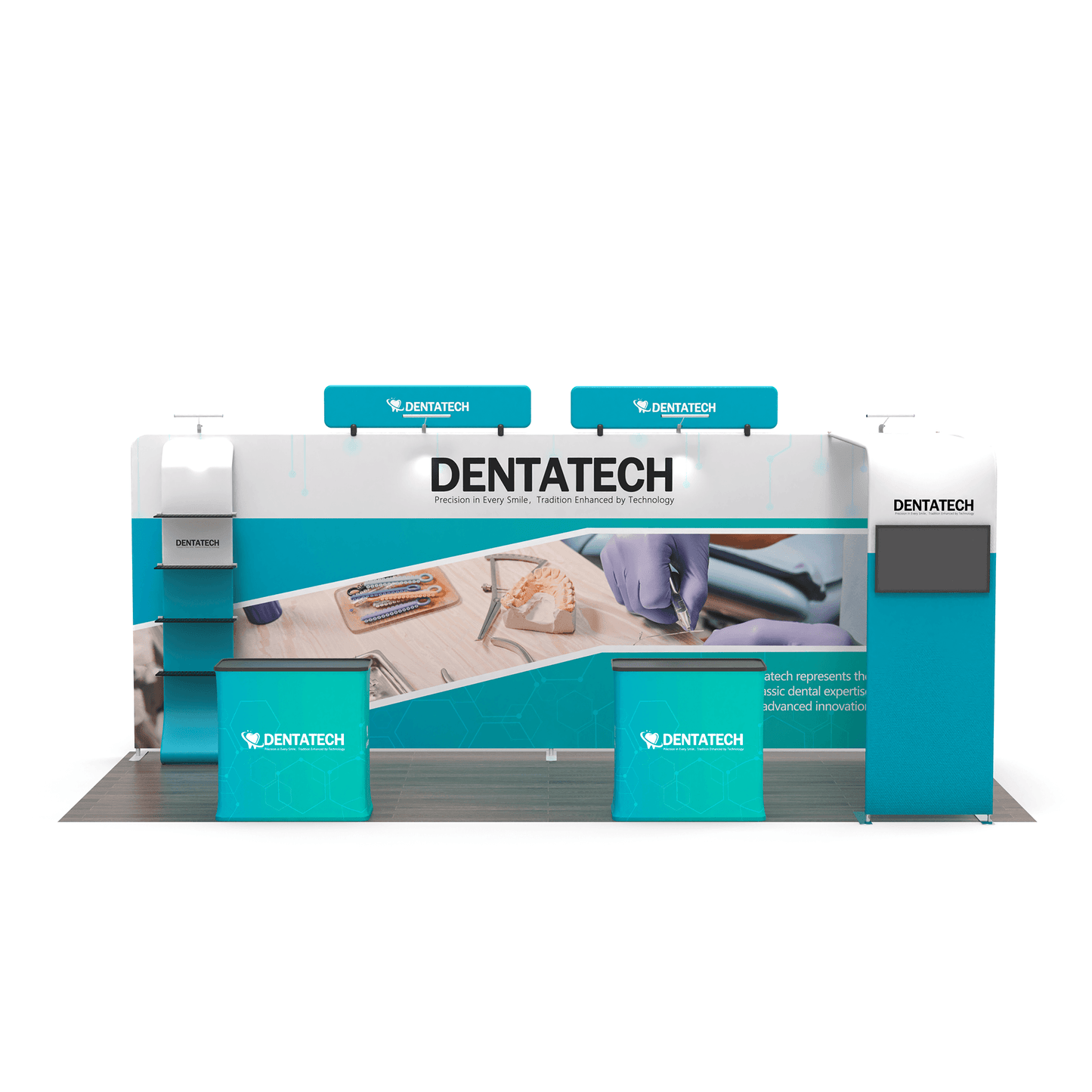 10x20 TenseFlex Media Trade Show Displays - Pro Max