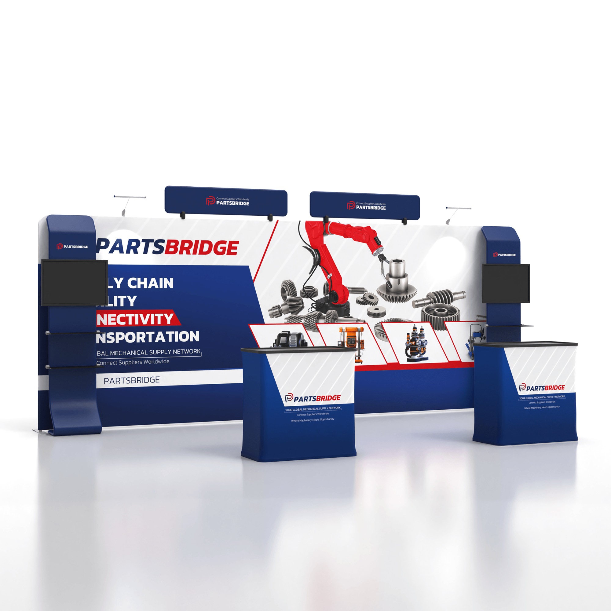 10x20 TenseFlex Media Trade Show Displays