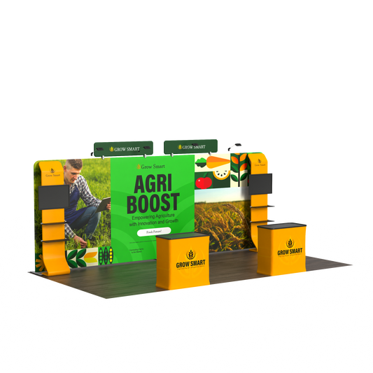 10x20 TenseFlex Media Trade Show Displays - Mega MAX
