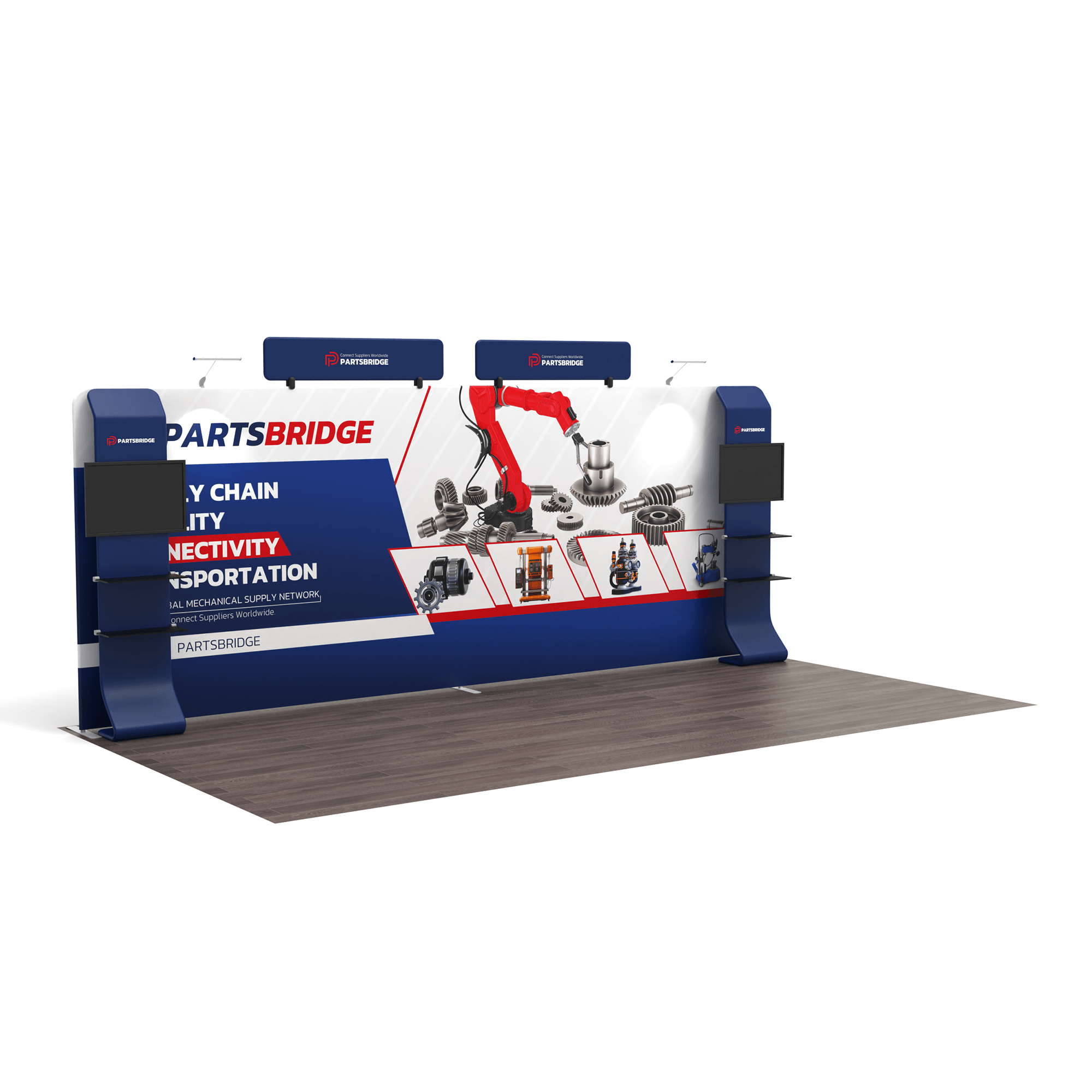 10x20 TenseFlex Media Trade Show Booth - Mega MAX