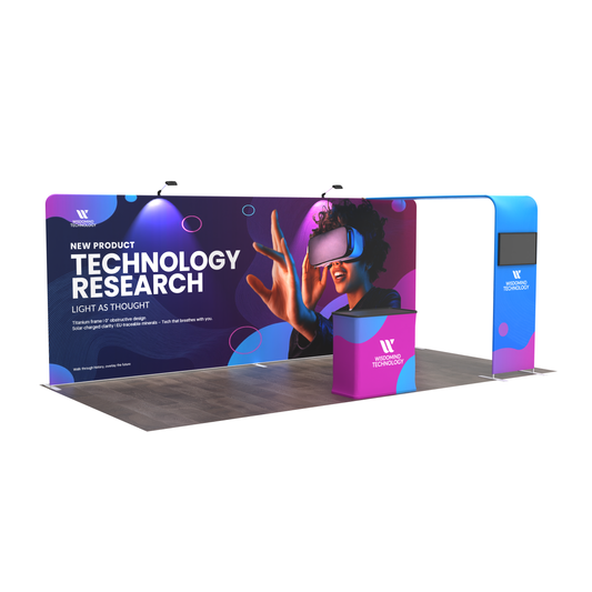 10x20 TenseFlex Media Trade Show Displays - Bridge