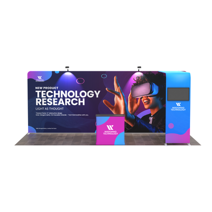 10x20 TenseFlex Media Trade Show Displays - Bridge