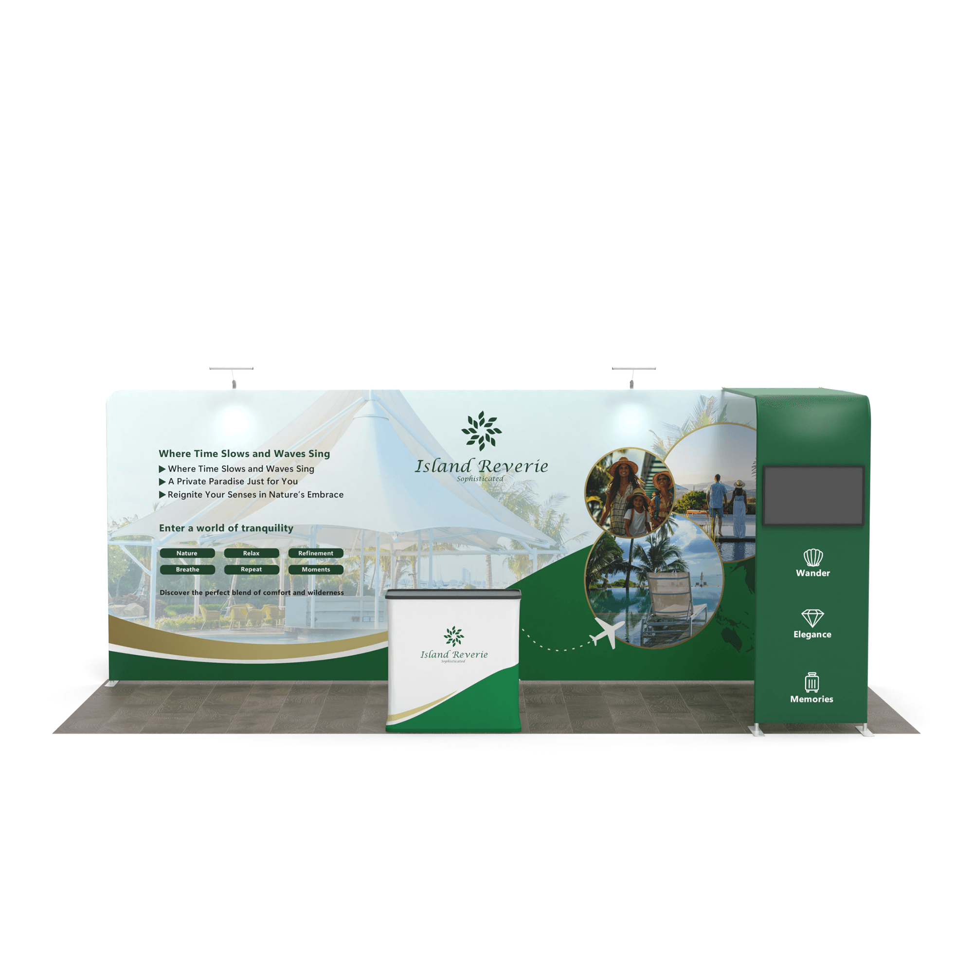 10x20 TenseFlex Media Trade Show Booth - Bridge
