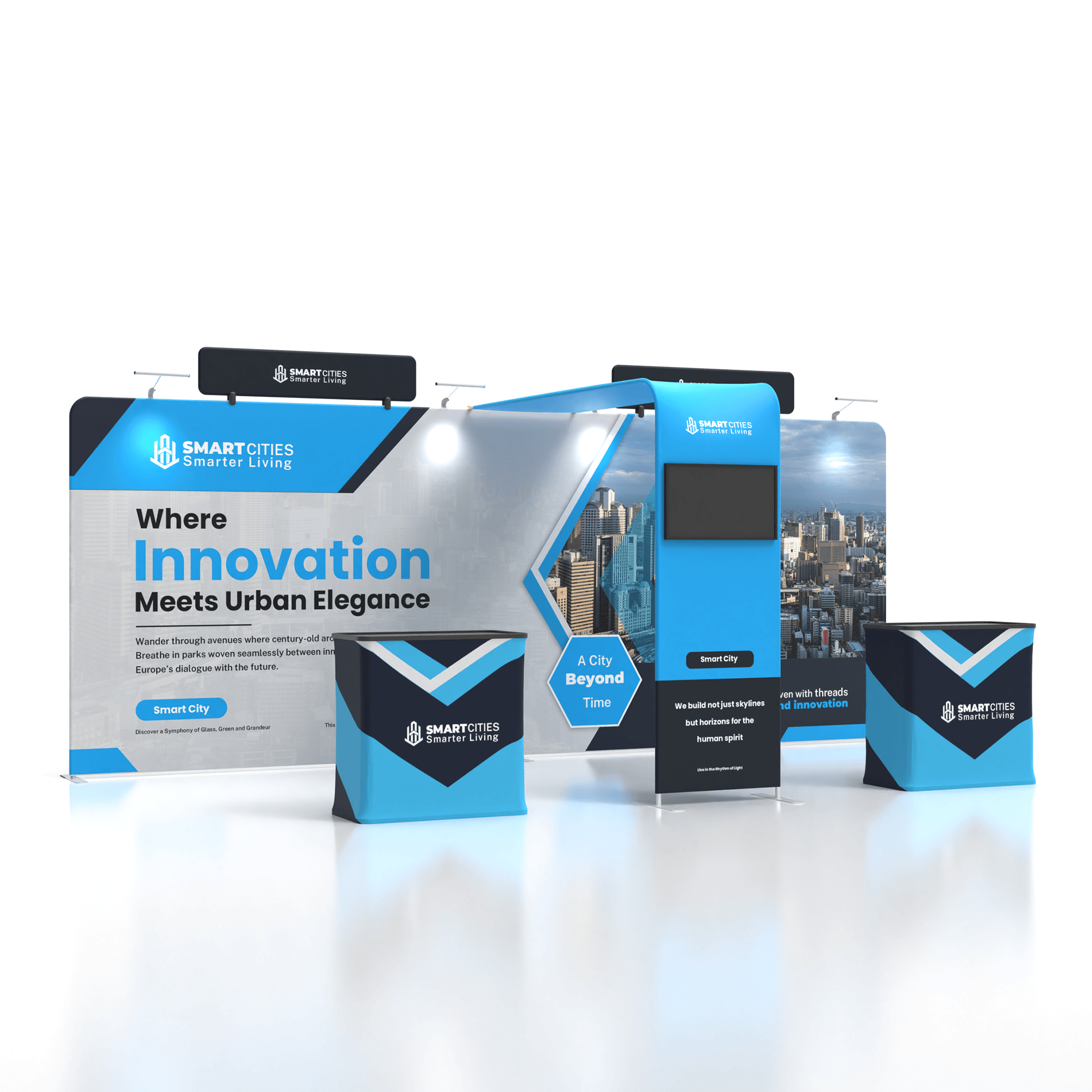 10x20 TenseFlex Media Trade Show Displays - Max
