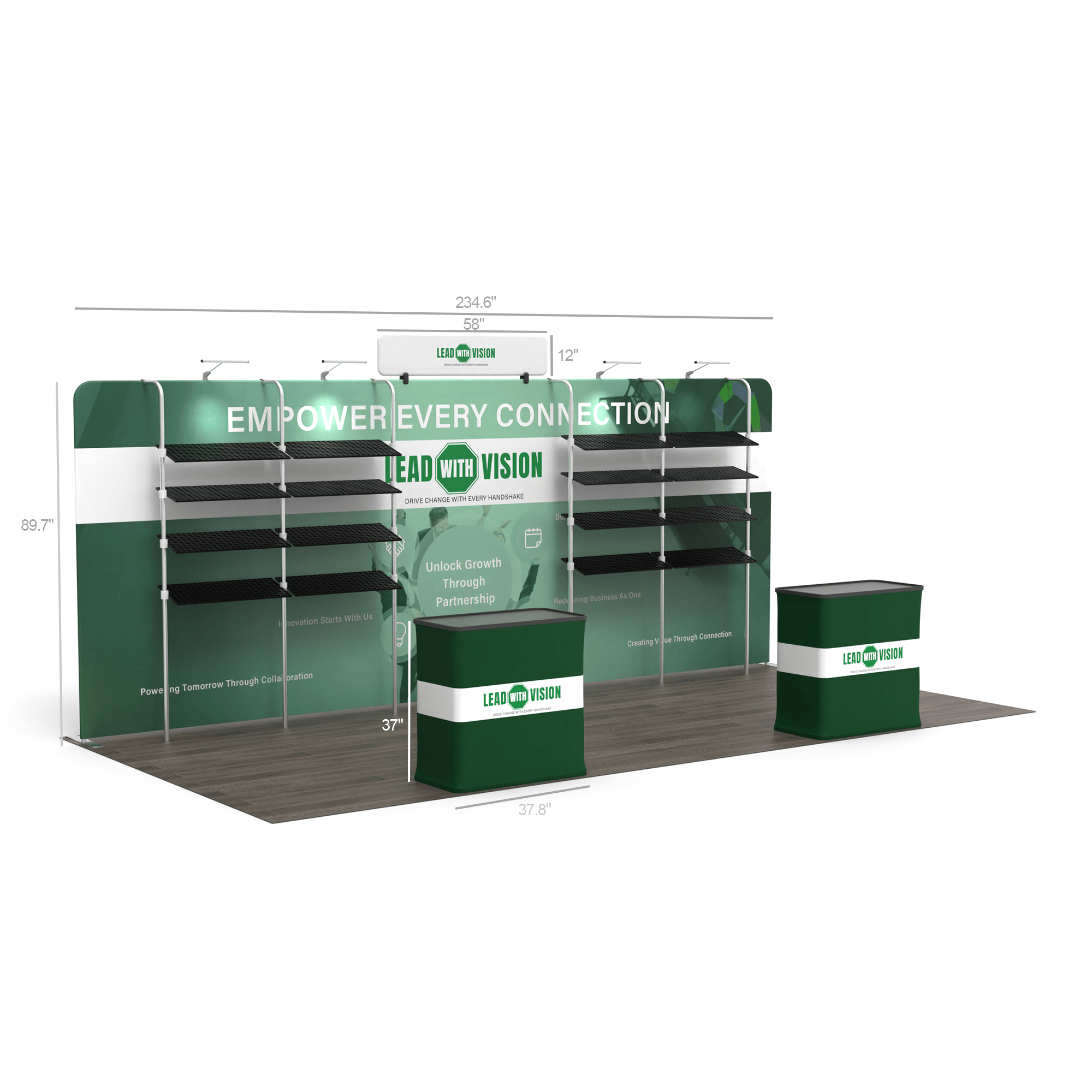 10x20 TenseFlex Trade Show Booth - Show Max - QuickShowDisplay