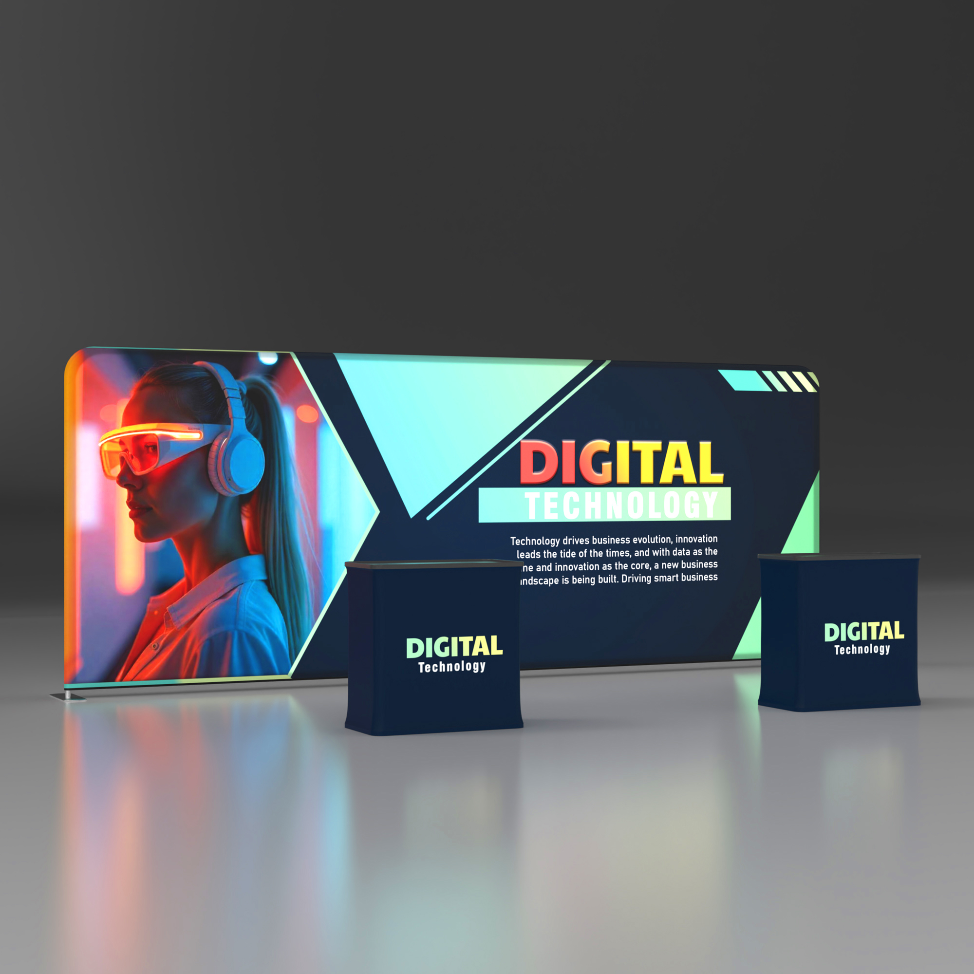 10x20 TenseLight Backlit Trade Show Displays